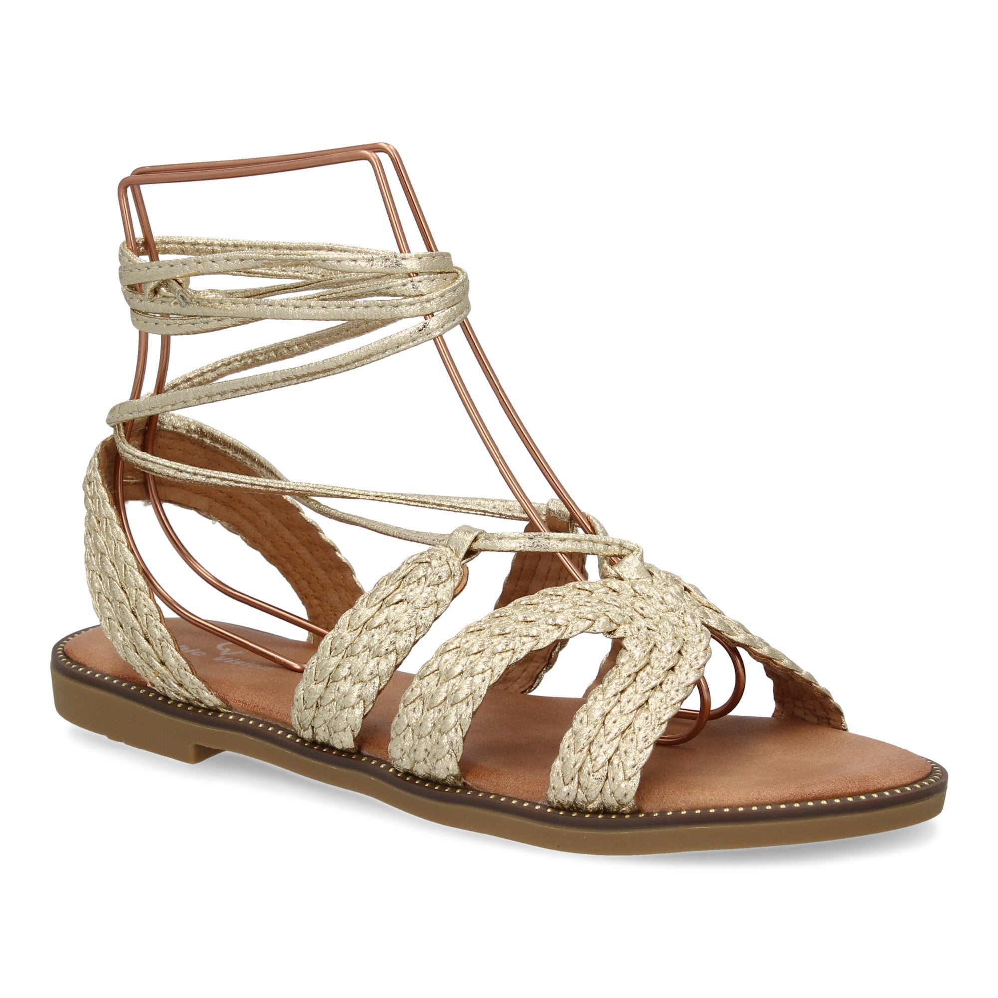 Sandalias Planas para Mujer, Cómodas y Elegantes con Diseño Moderno y Cordones Atados al Tobillo