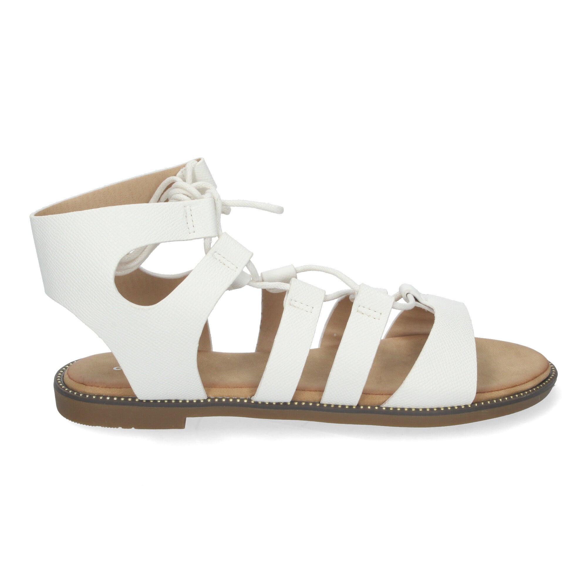 Sandalias Planas de Verano para Mujer, Cómodas y Versátiles con Cordones y Adornos Elegantes