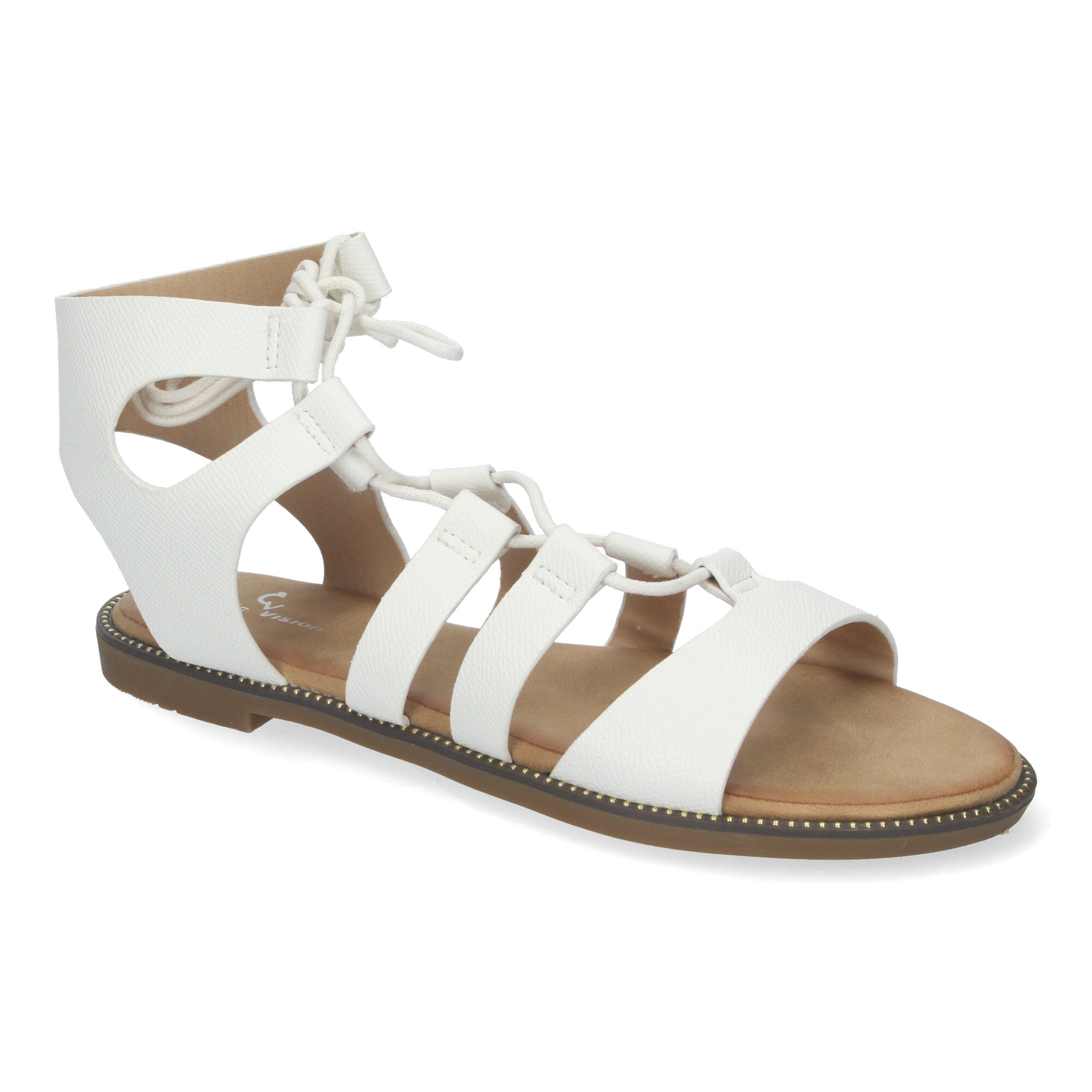 Sandalias Planas de Verano para Mujer, Cómodas y Versátiles con Cordones y Adornos Elegantes