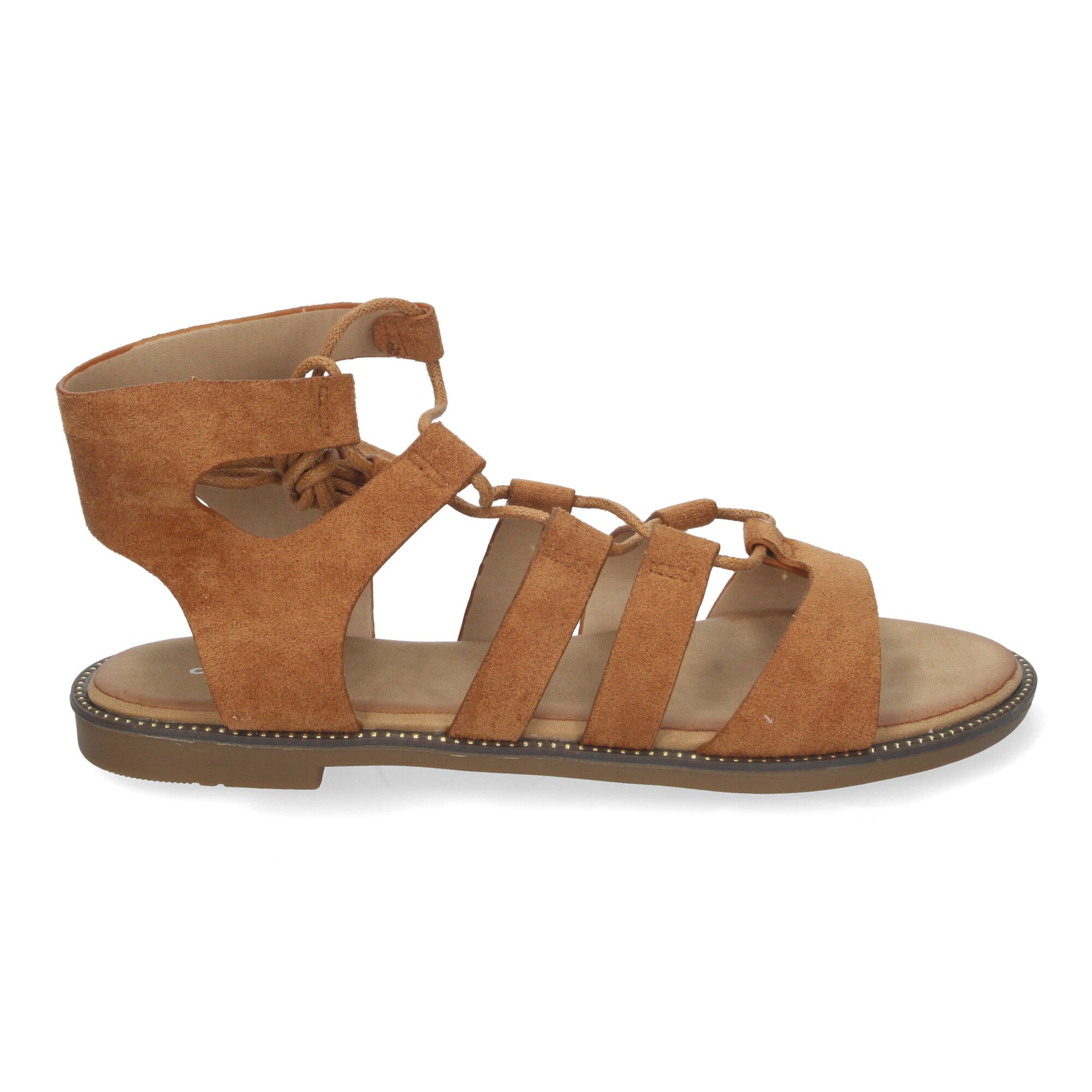Sandalias Planas de Verano para Mujer, Cómodas y Versátiles con Cordones y Adornos Elegantes