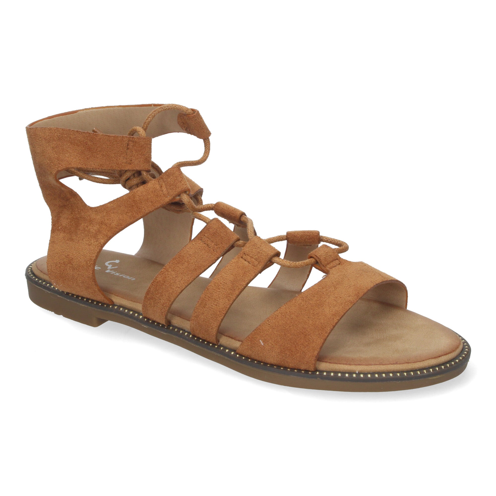 Sandalias Planas de Verano para Mujer, Cómodas y Versátiles con Cordones y Adornos Elegantes