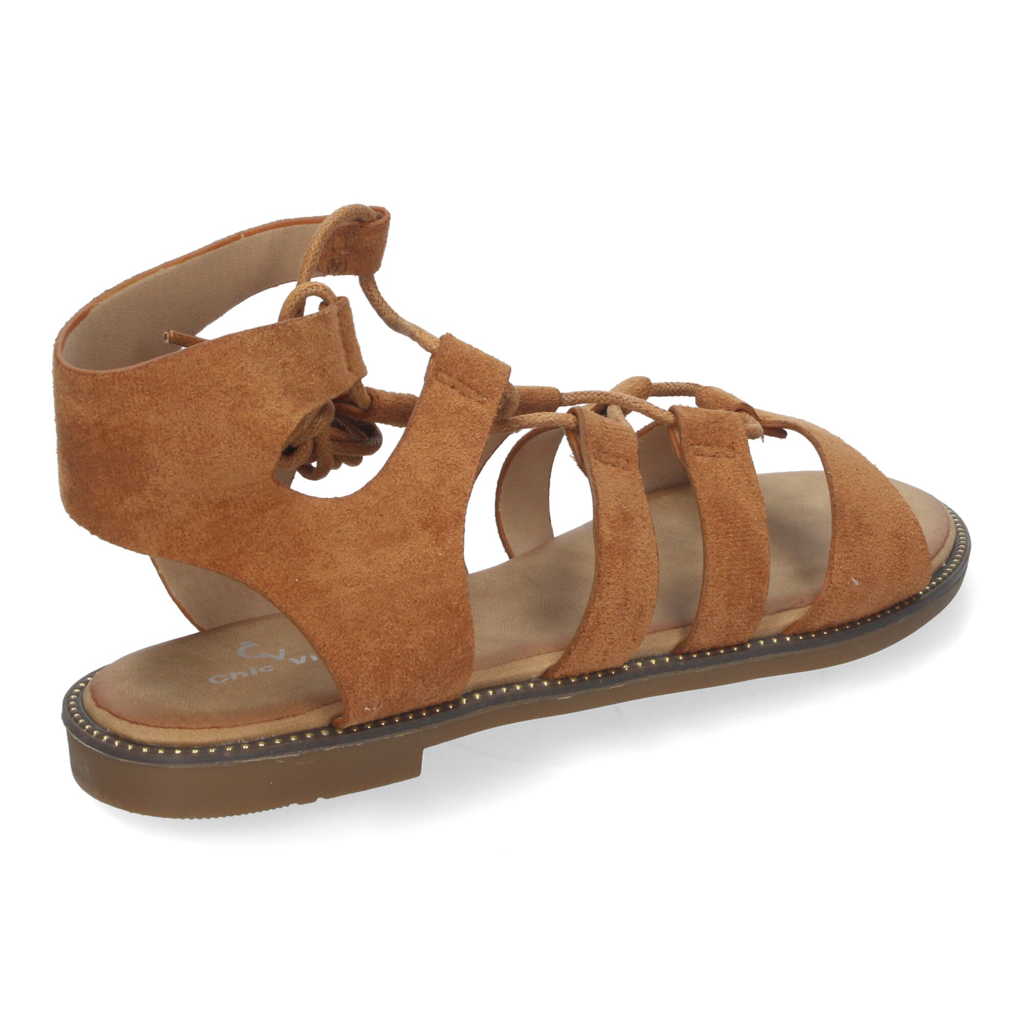 Sandalias Planas de Verano para Mujer, Cómodas y Versátiles con Cordones y Adornos Elegantes