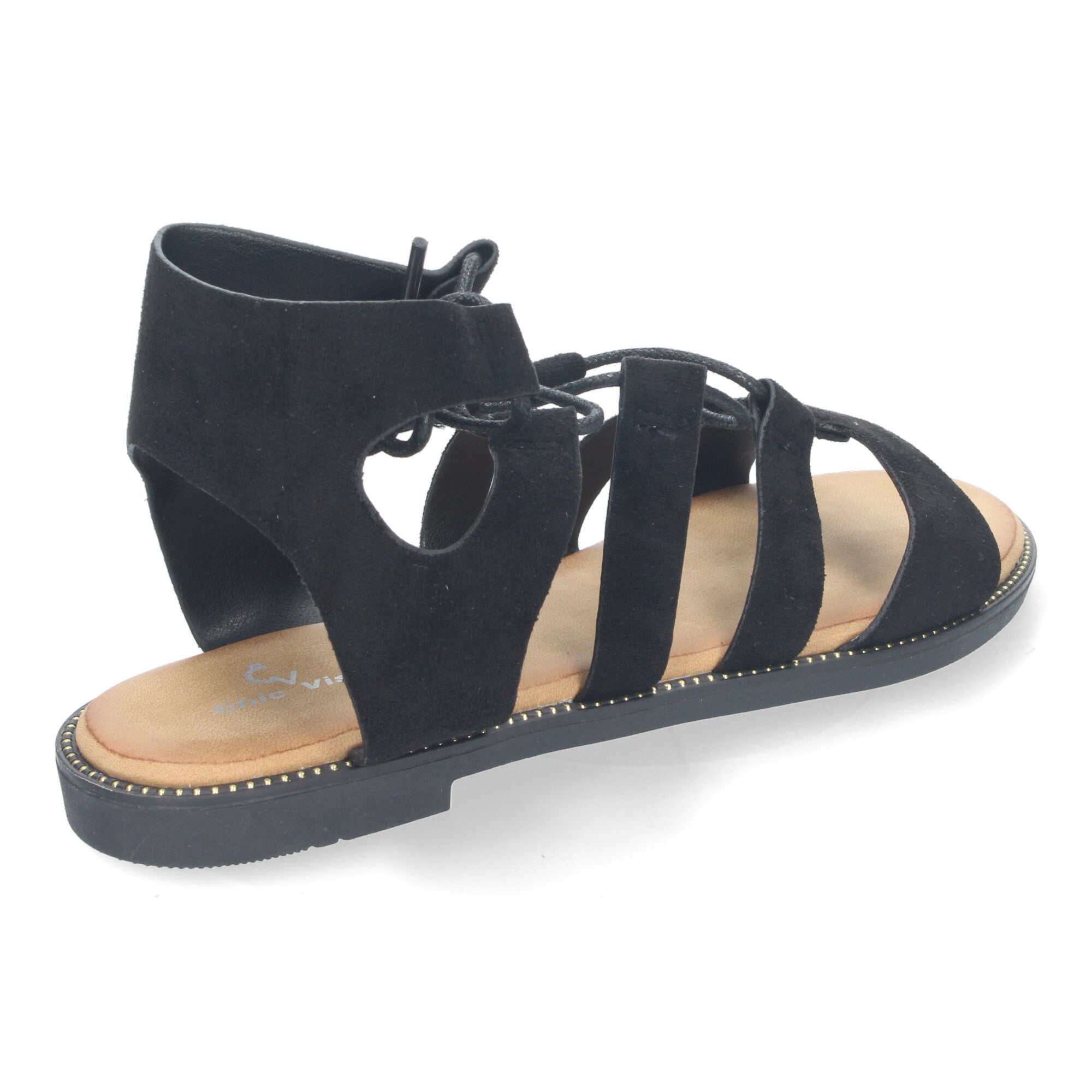 Sandalias Planas de Verano para Mujer, Cómodas y Versátiles con Cordones y Adornos Elegantes