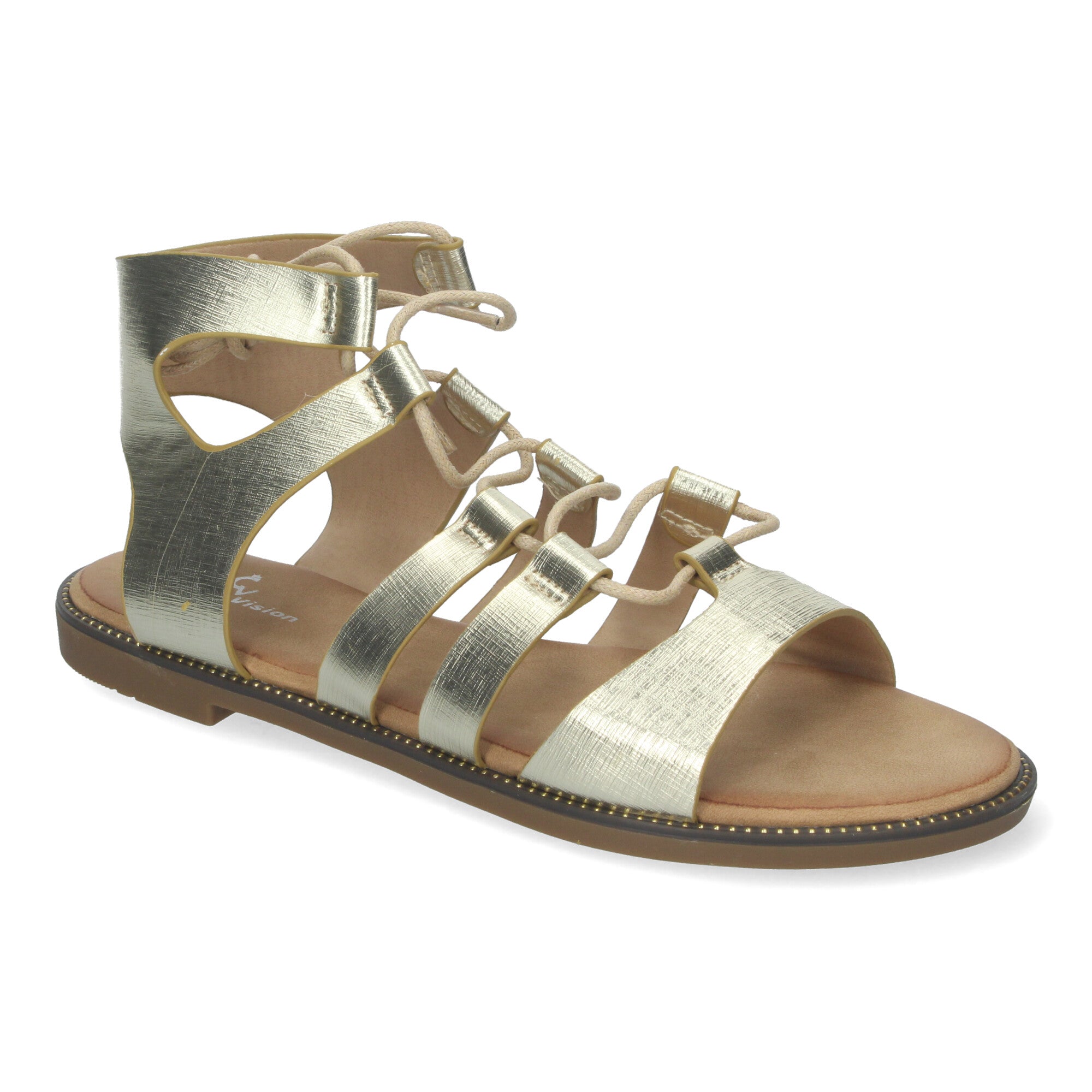 Sandalias Planas de Verano para Mujer, Cómodas y Versátiles con Cordones y Adornos Elegantes