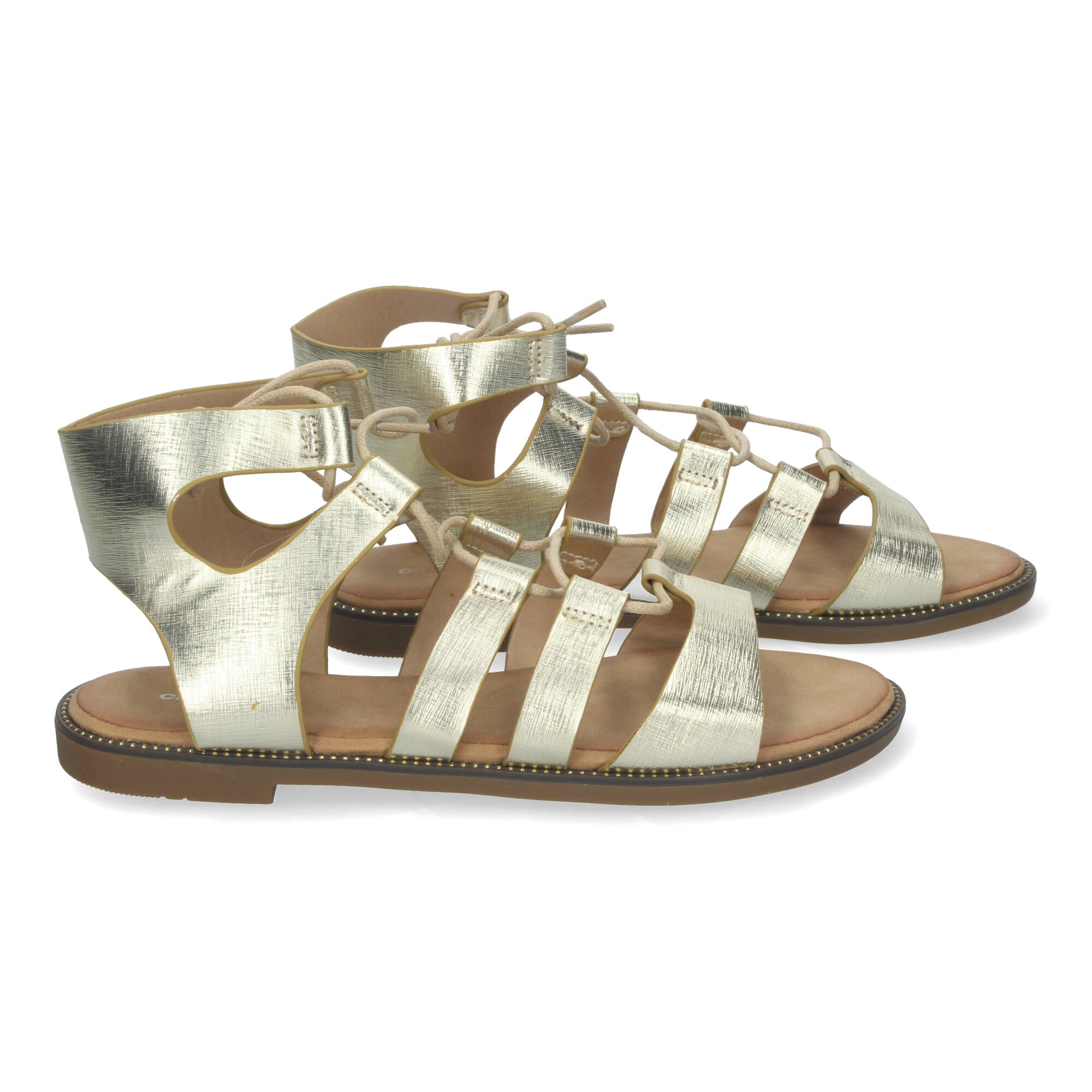 Sandalias Planas de Verano para Mujer, Cómodas y Versátiles con Cordones y Adornos Elegantes