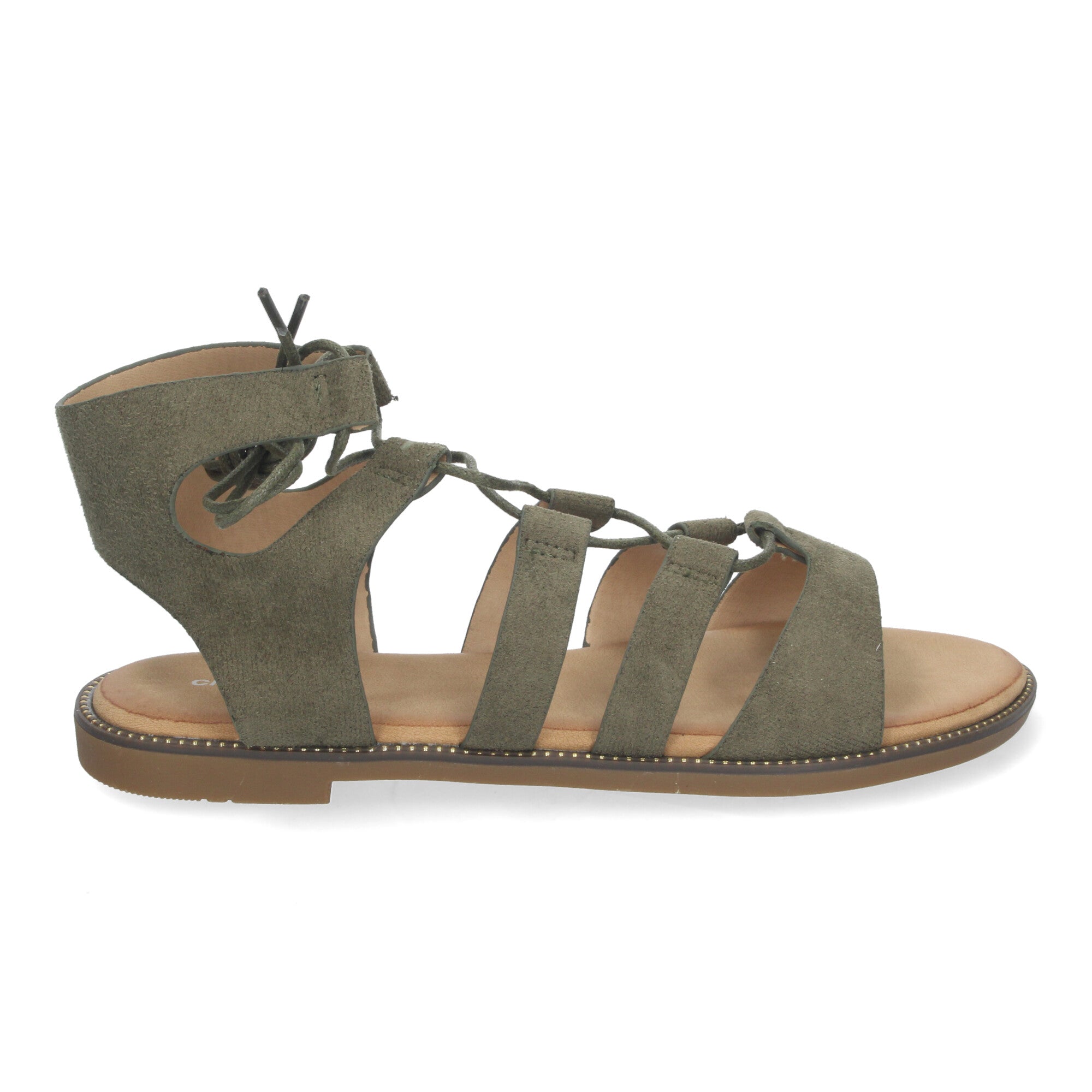 Sandalias Planas de Verano para Mujer, Cómodas y Versátiles con Cierre de Cordones y Adornos Elegantes