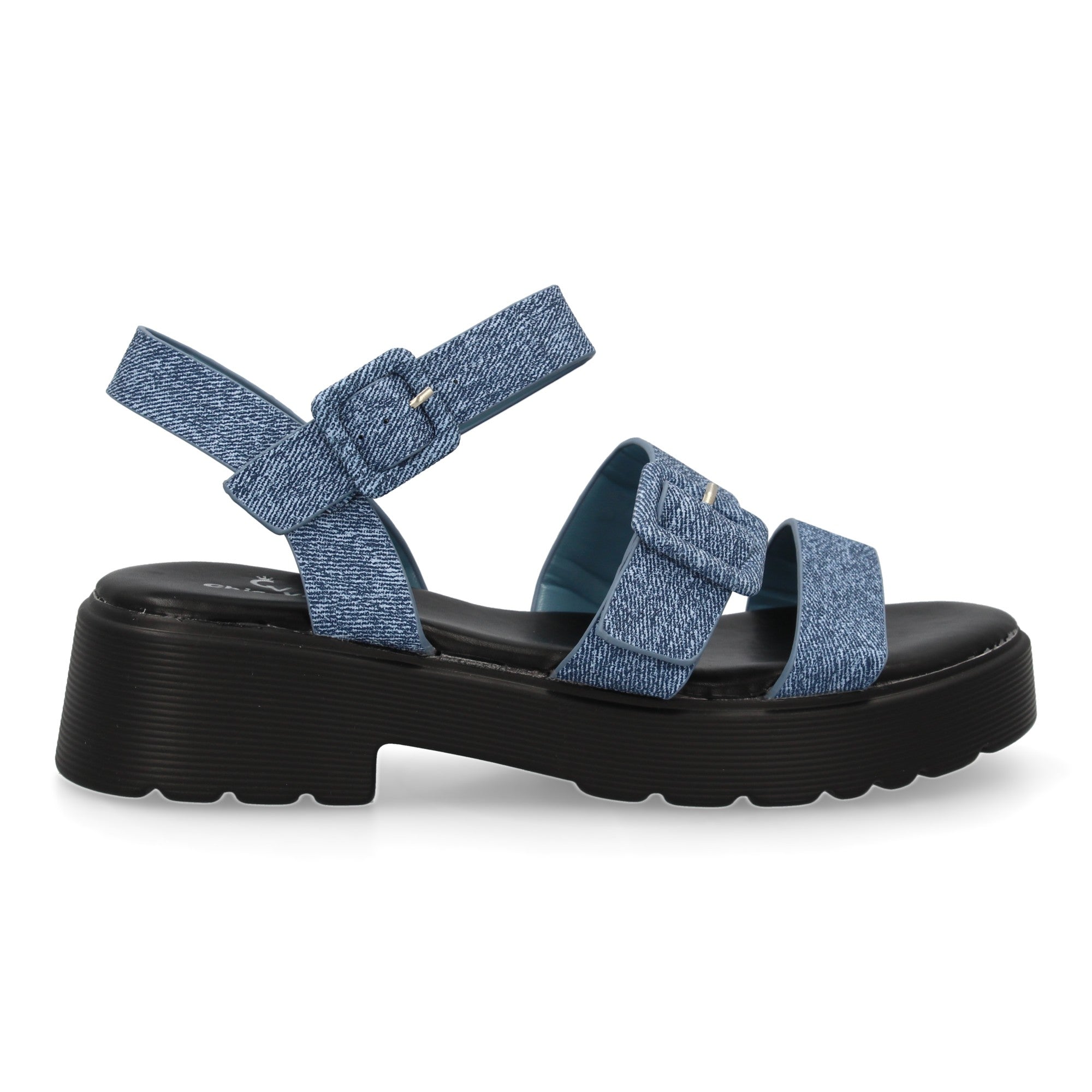 Sandalias de Mujer, Cómodas y Elegantes con Tiras en la Pala y Doble Cierre de Hebilla