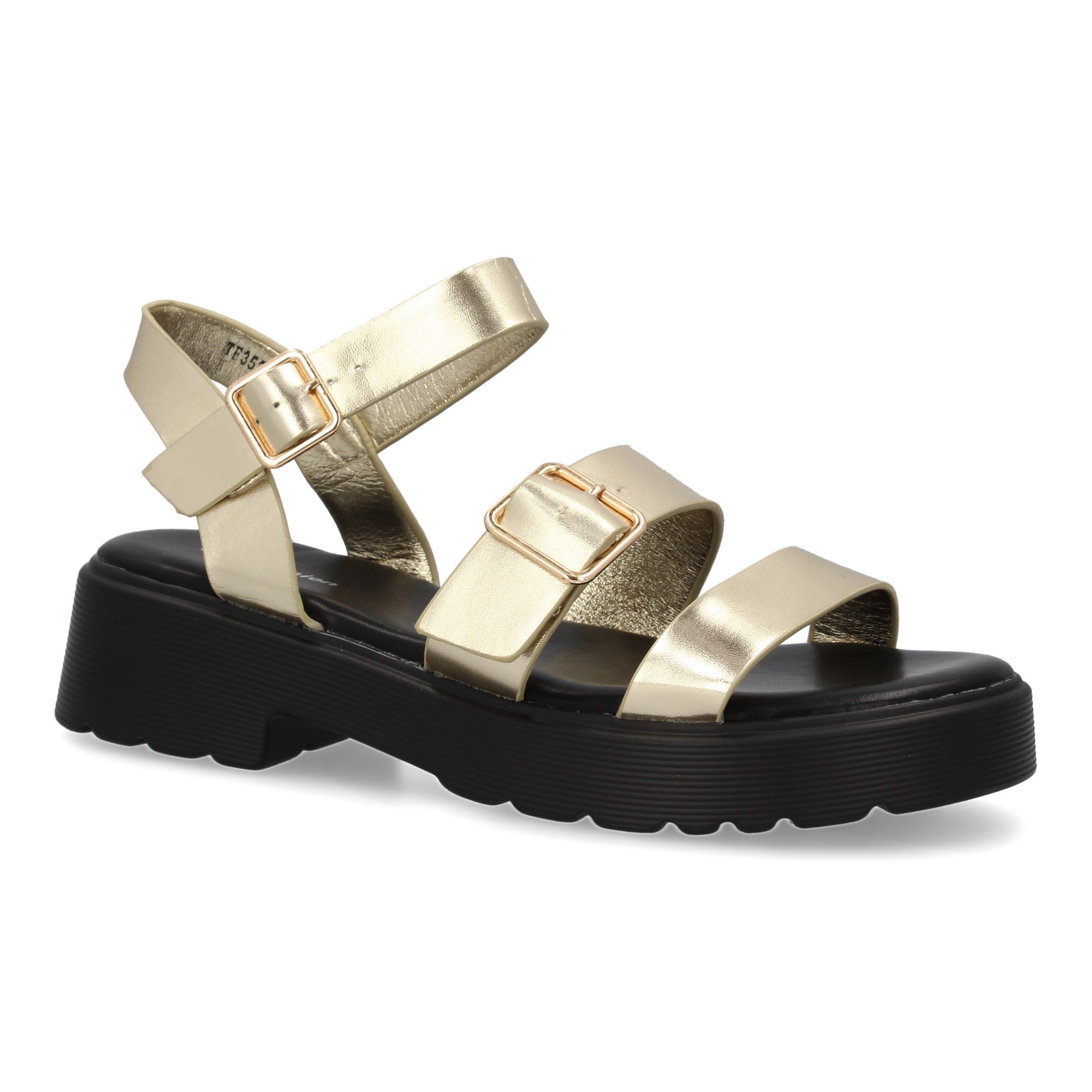 Sandalias de Mujer, Cómodas y Elegantes con Tiras en la Pala y Doble Cierre de Hebilla