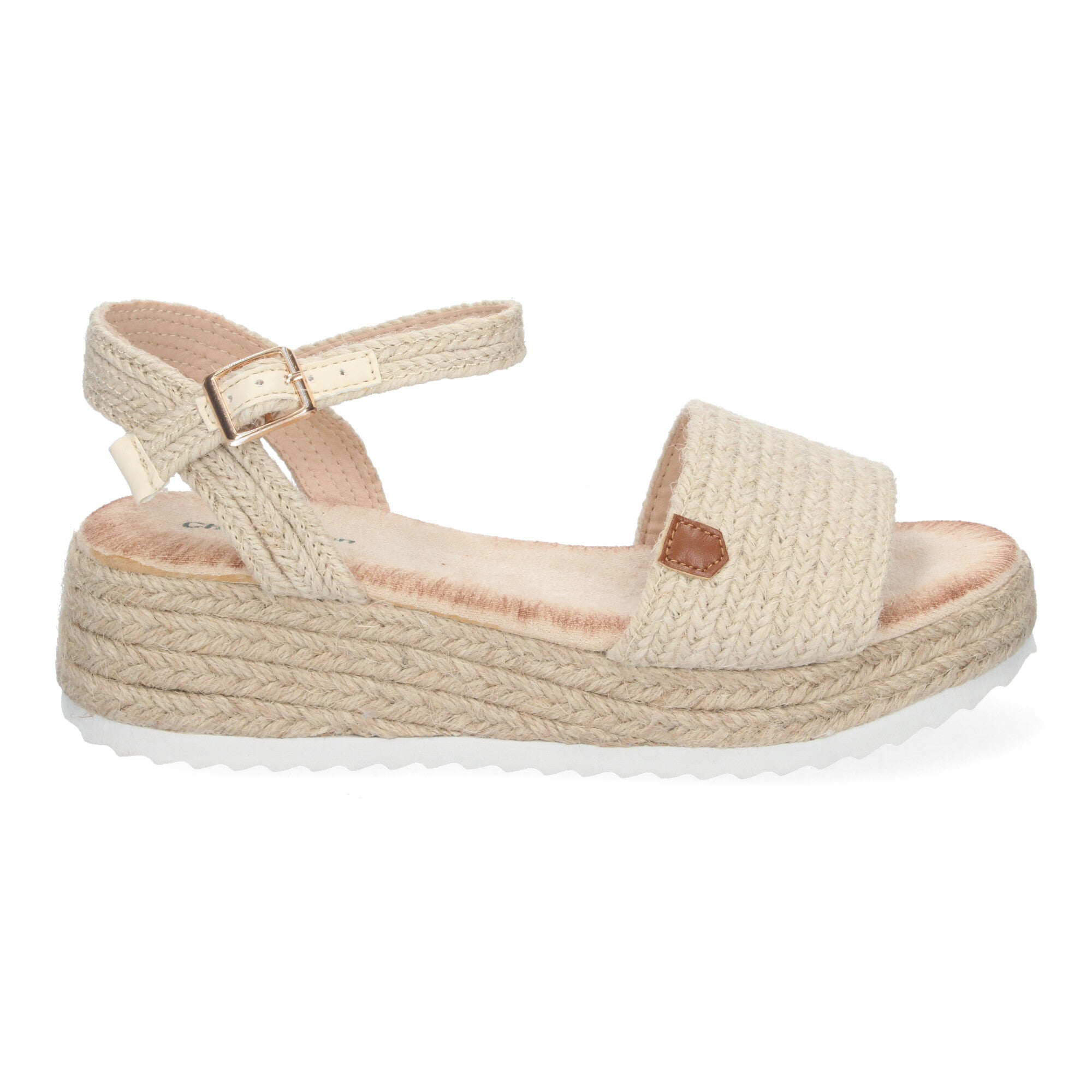 Sandalias de Verano para Mujer con Cuña de Yute, Elegantes con Punta Abierta y Cierre Ajustable de Hebilla