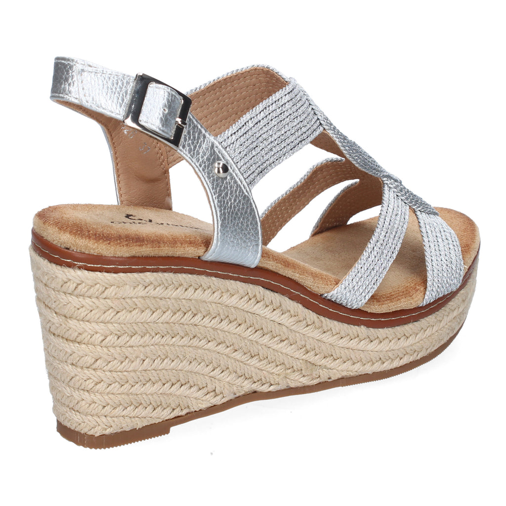 Sandalia de Cuña de Yute para Mujer, Cómoda y Elegante con Diseño Moderno Trenzado y Cierre de Hebilla