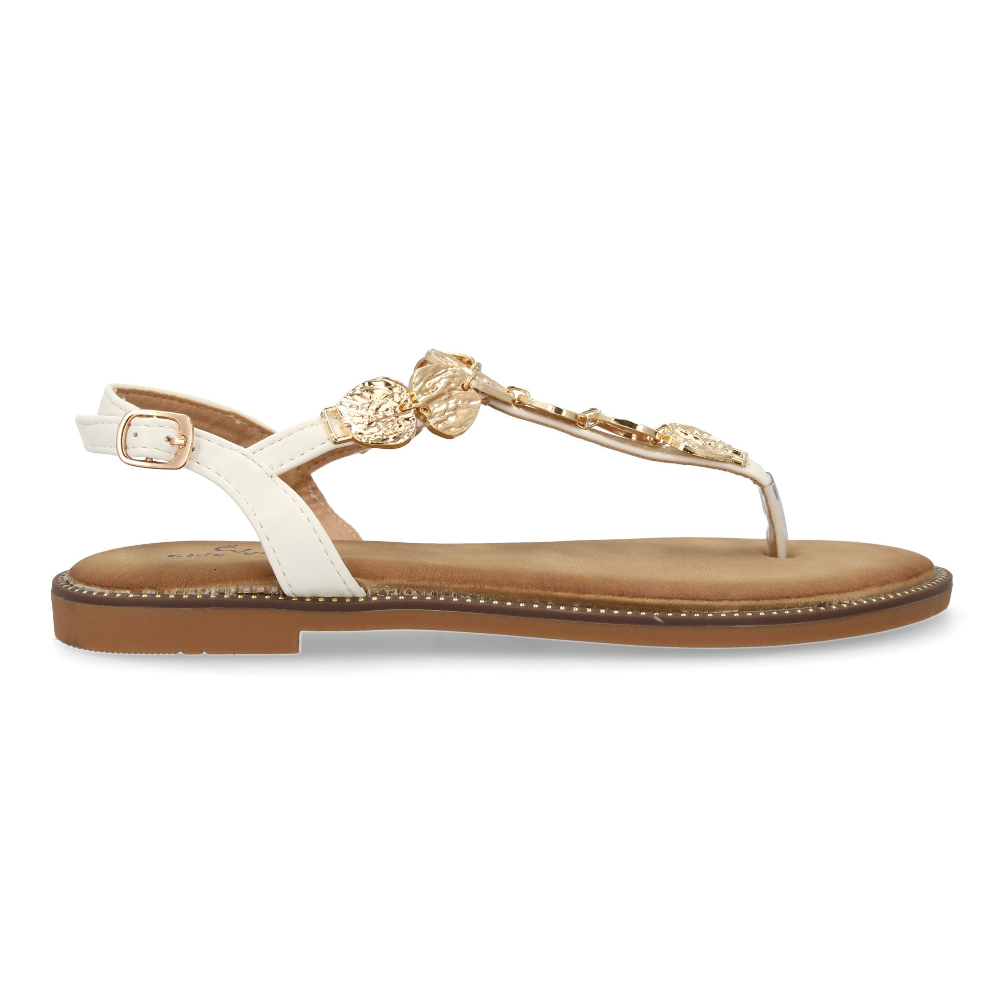 Sandalias Planas de Verano para Mujer, Elegantes y Cómodas con Adornos Brillantes