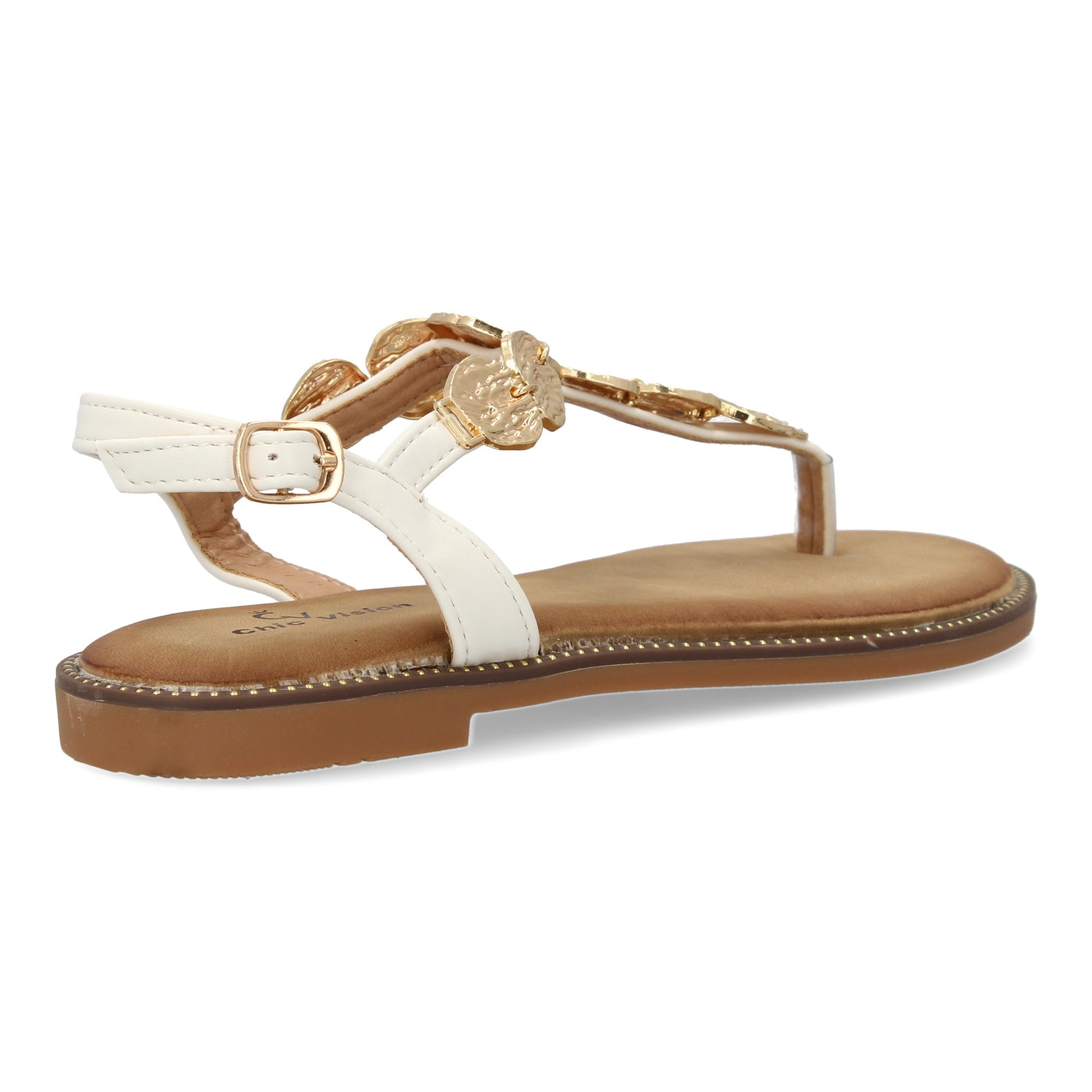Sandalias Planas de Verano para Mujer, Elegantes y Cómodas con Adornos Brillantes