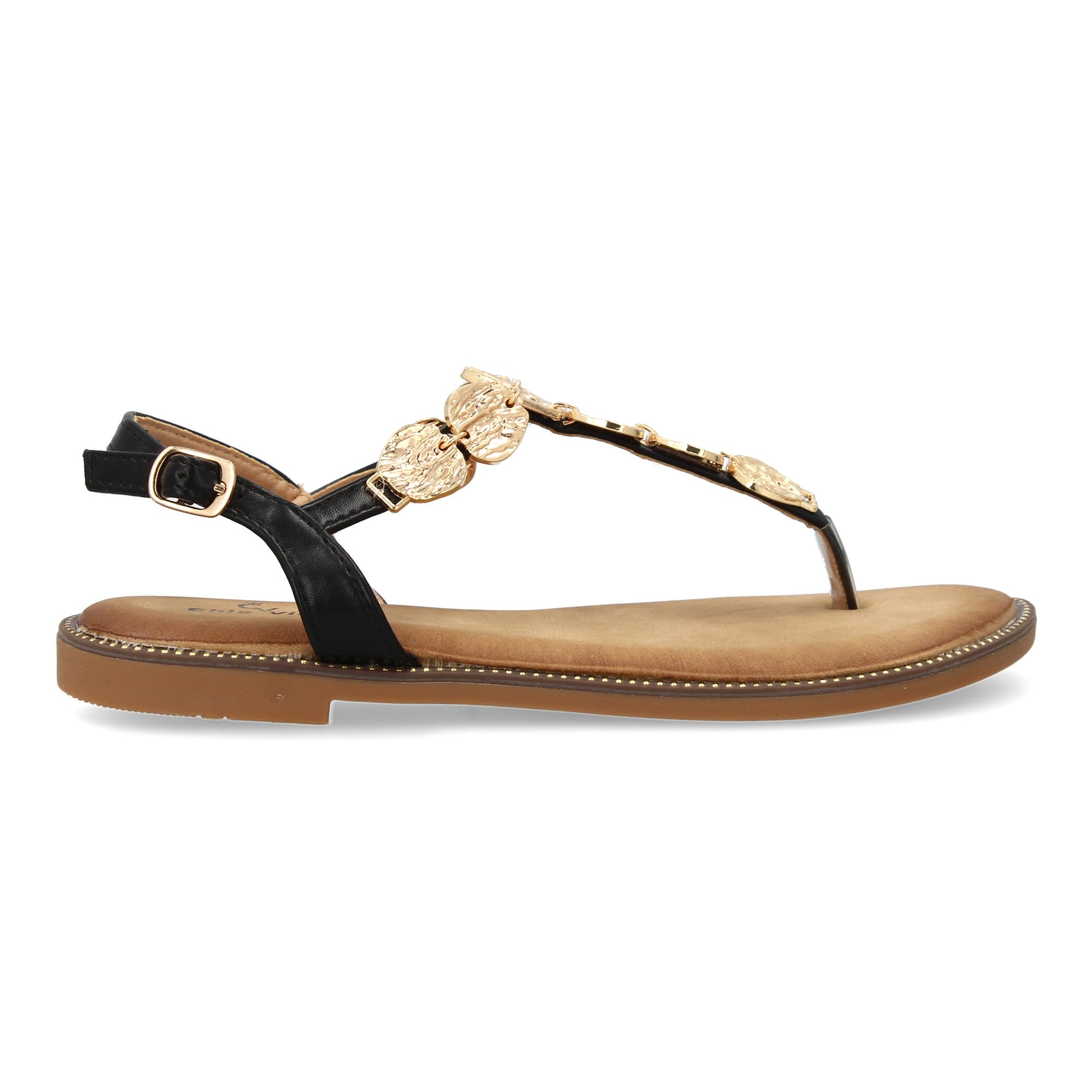 Sandalias Planas de Verano para Mujer, Elegantes y Cómodas con Adornos Brillantes