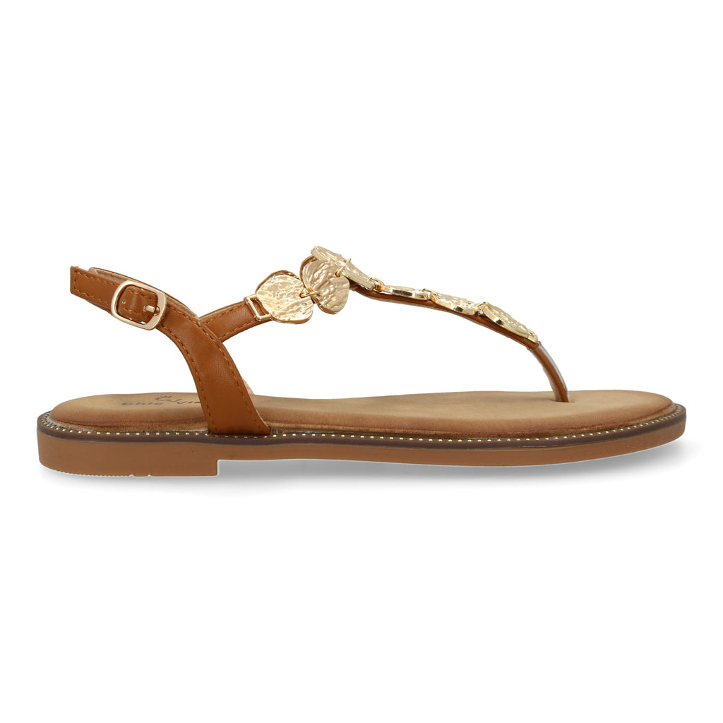Sandalias Planas de Verano para Mujer, Elegantes y Cómodas con Adornos Brillantes