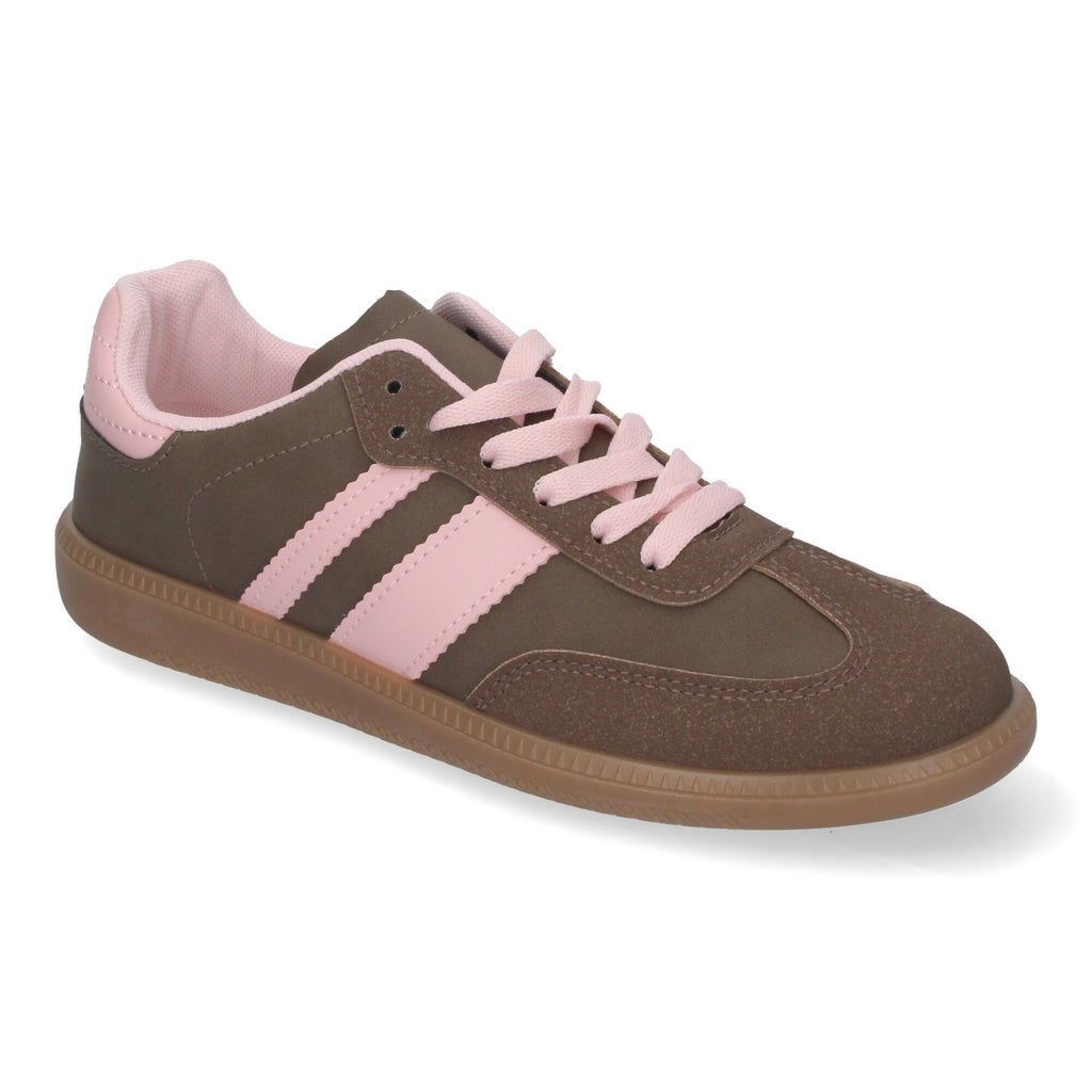 Zapatillas Deportivas Elegantes para Mujer Cómodas Marron y Rosa