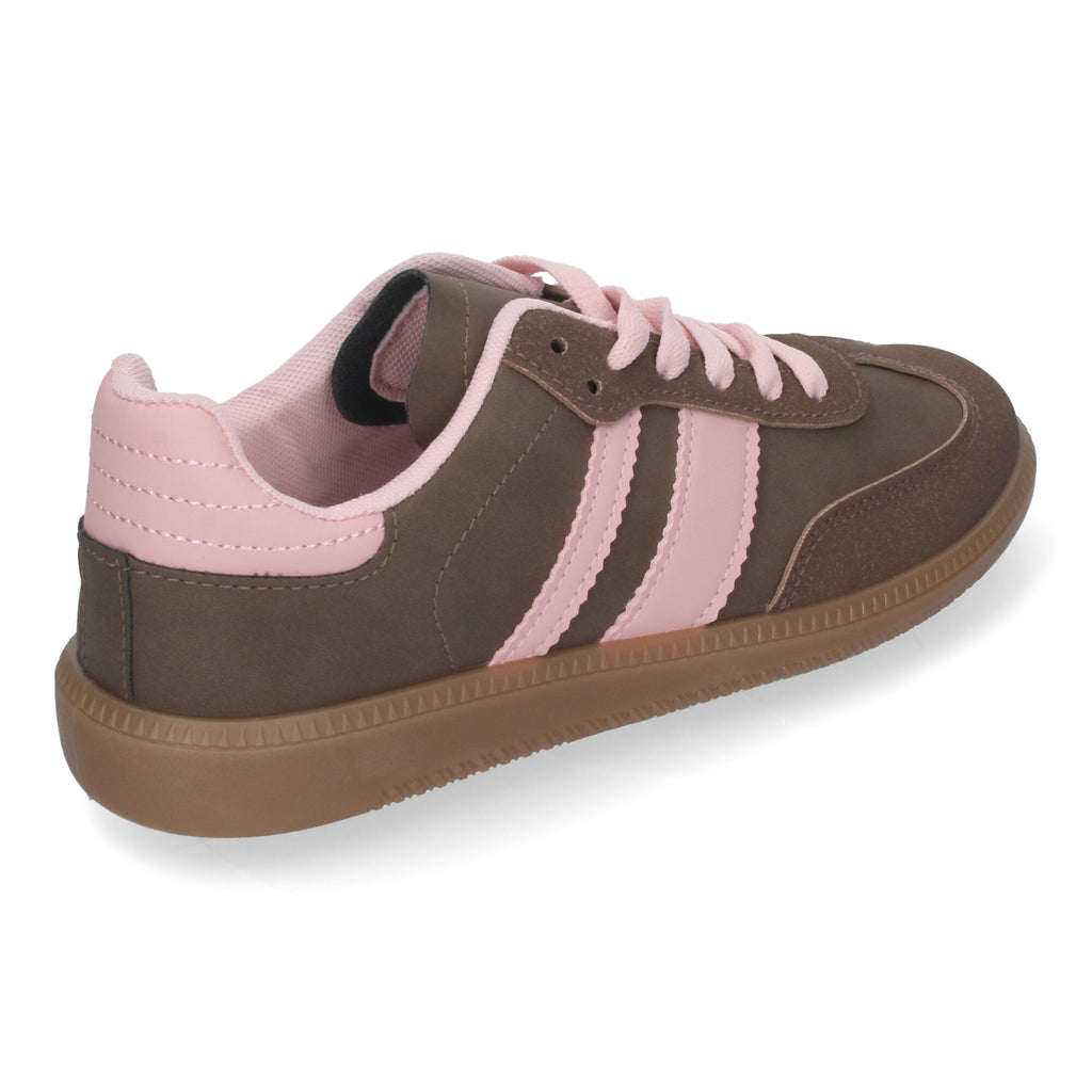 Zapatillas Deportivas Elegantes para Mujer Cómodas Marron y Rosa