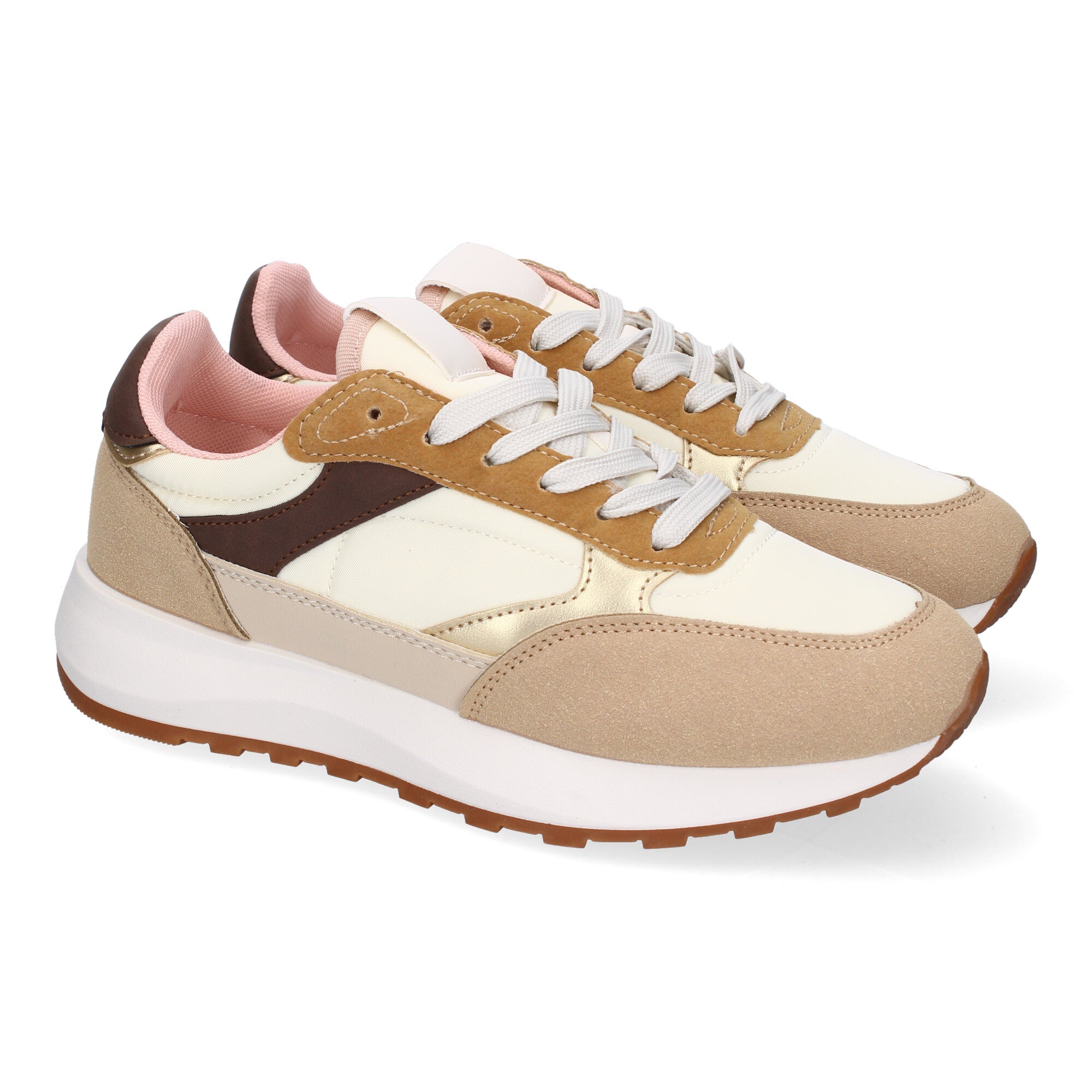 Zapatillas Deportivas Planas Casual para Mujer Cómodas Kaki