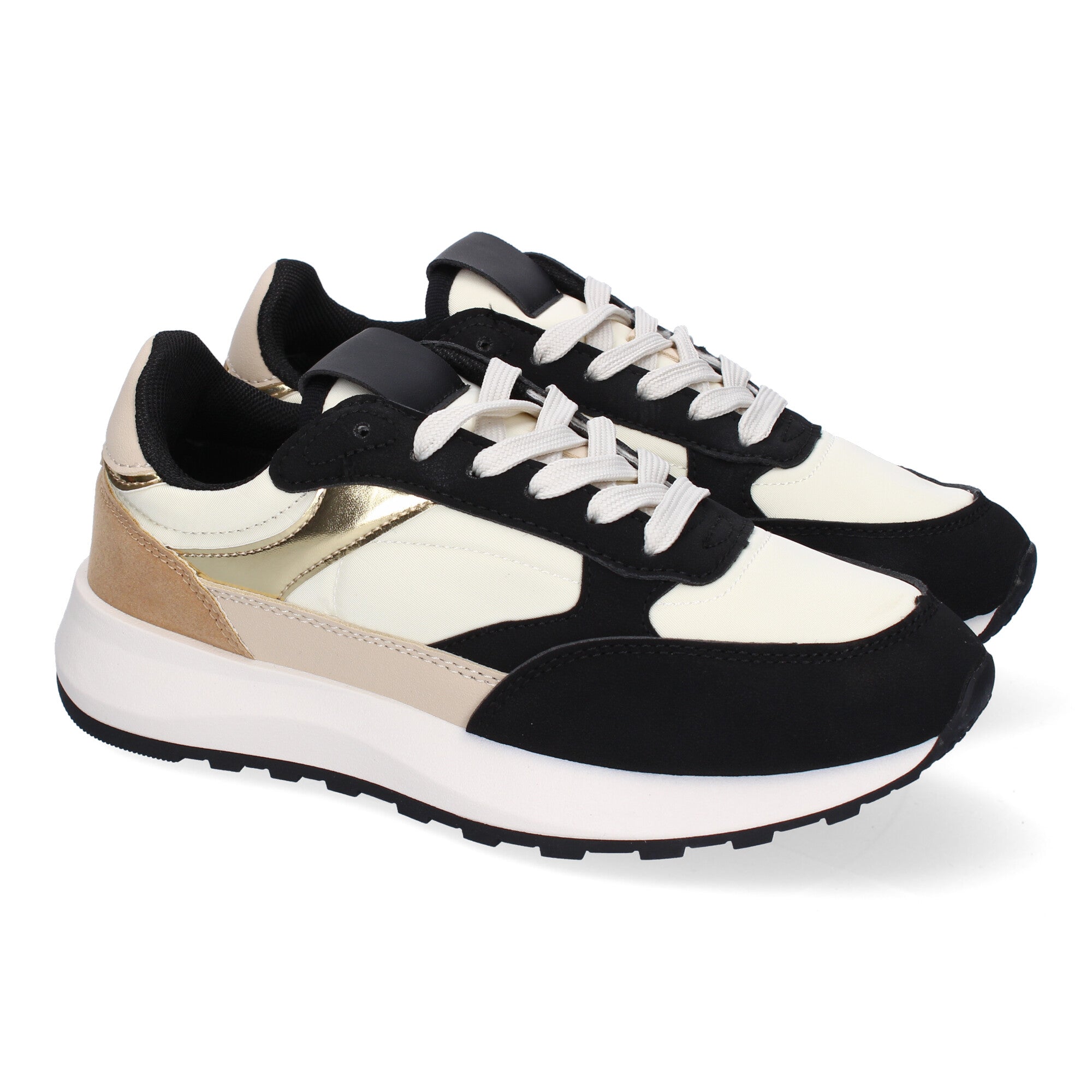 Zapatillas Deportivas Planas Casual para Mujer Cómodas Negras