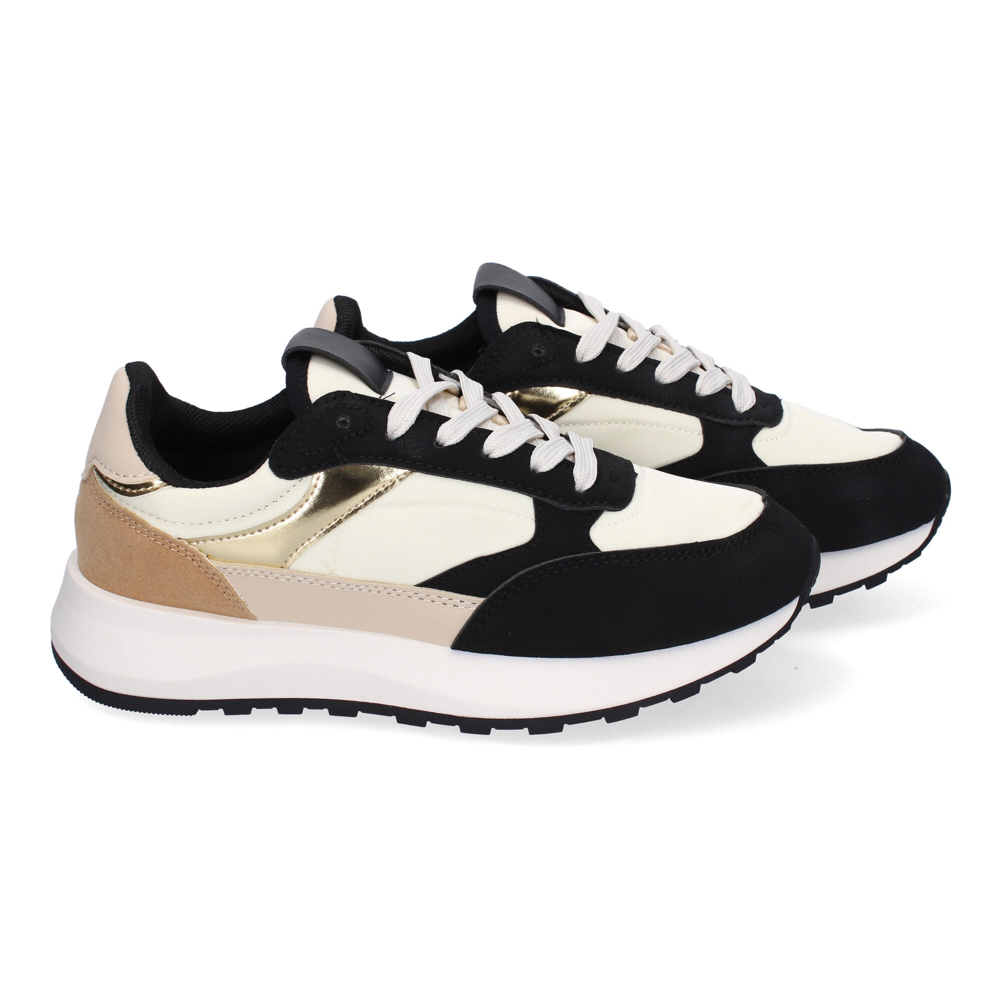 Zapatillas Deportivas Planas Casual para Mujer Cómodas Negras