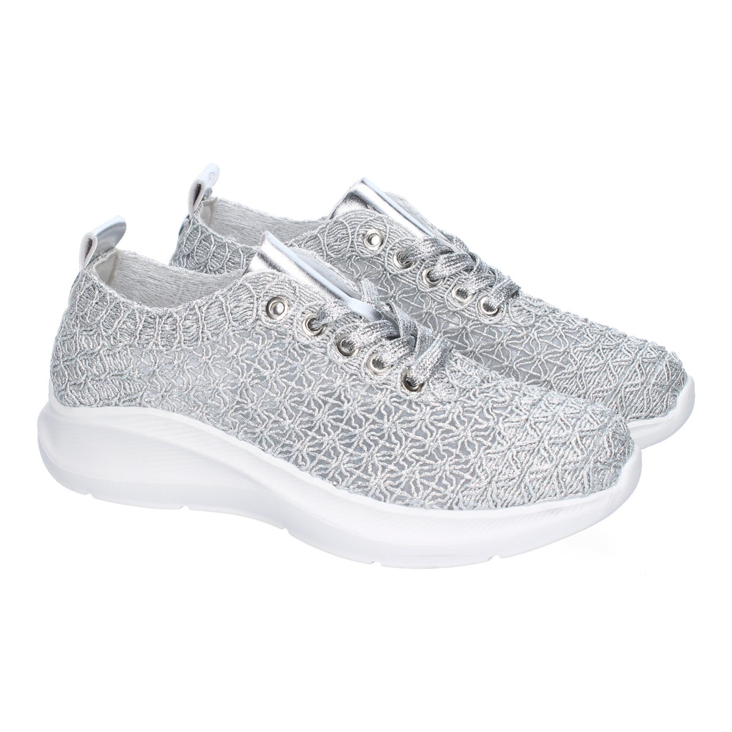 Zapatillas Casual para Mujer Comodas y Elegantes Plateadas