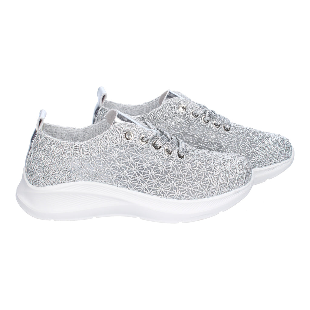 Zapatillas Casual para Mujer Comodas y Elegantes Plateadas
