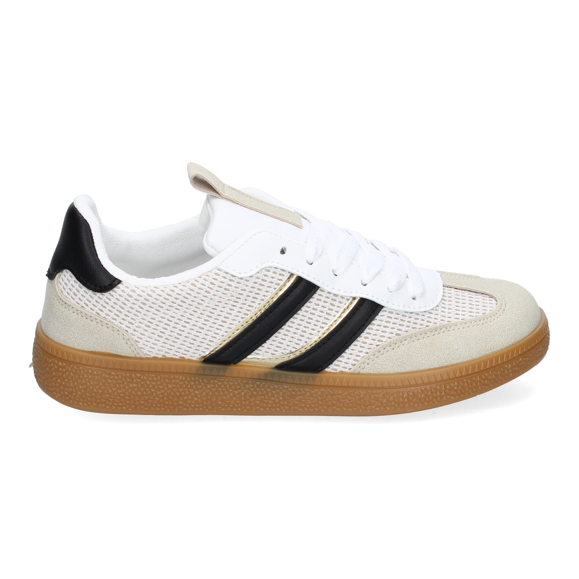 Zapatillas Deportivas Casuales para Mujer Blancas Rayas Negras