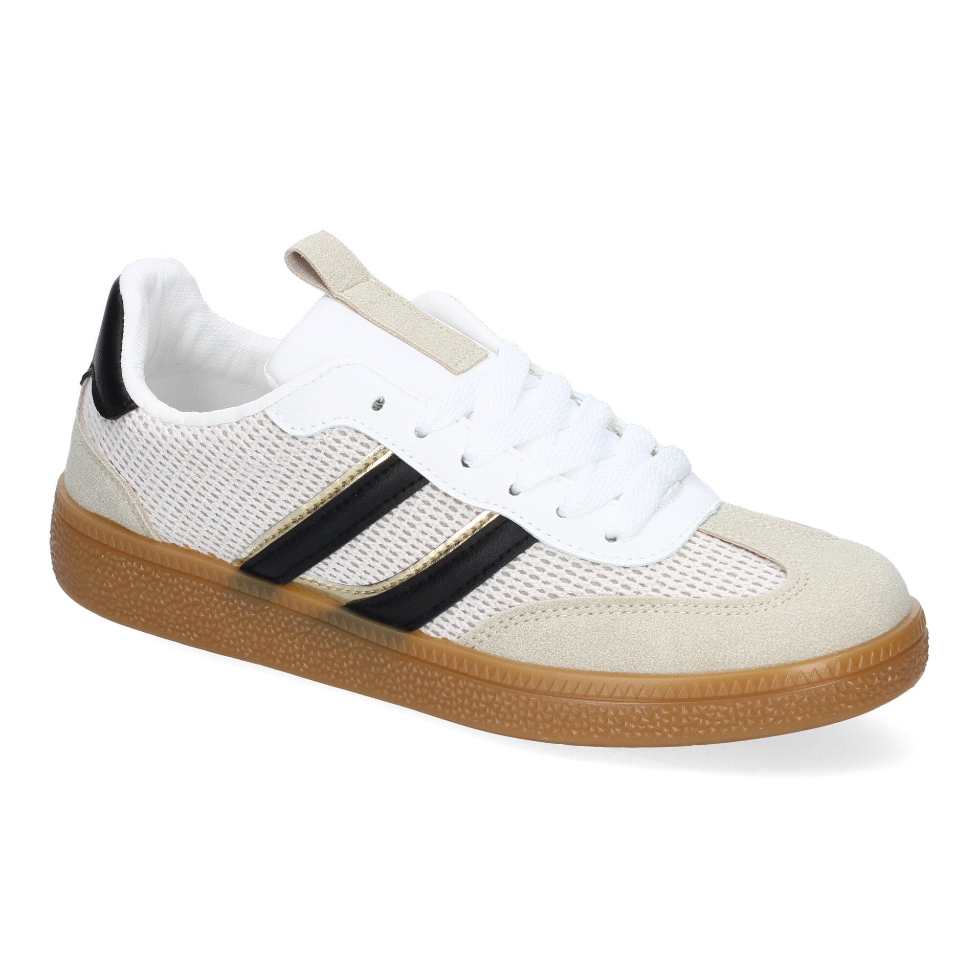 Zapatillas Deportivas Casuales para Mujer Blancas Rayas Negras