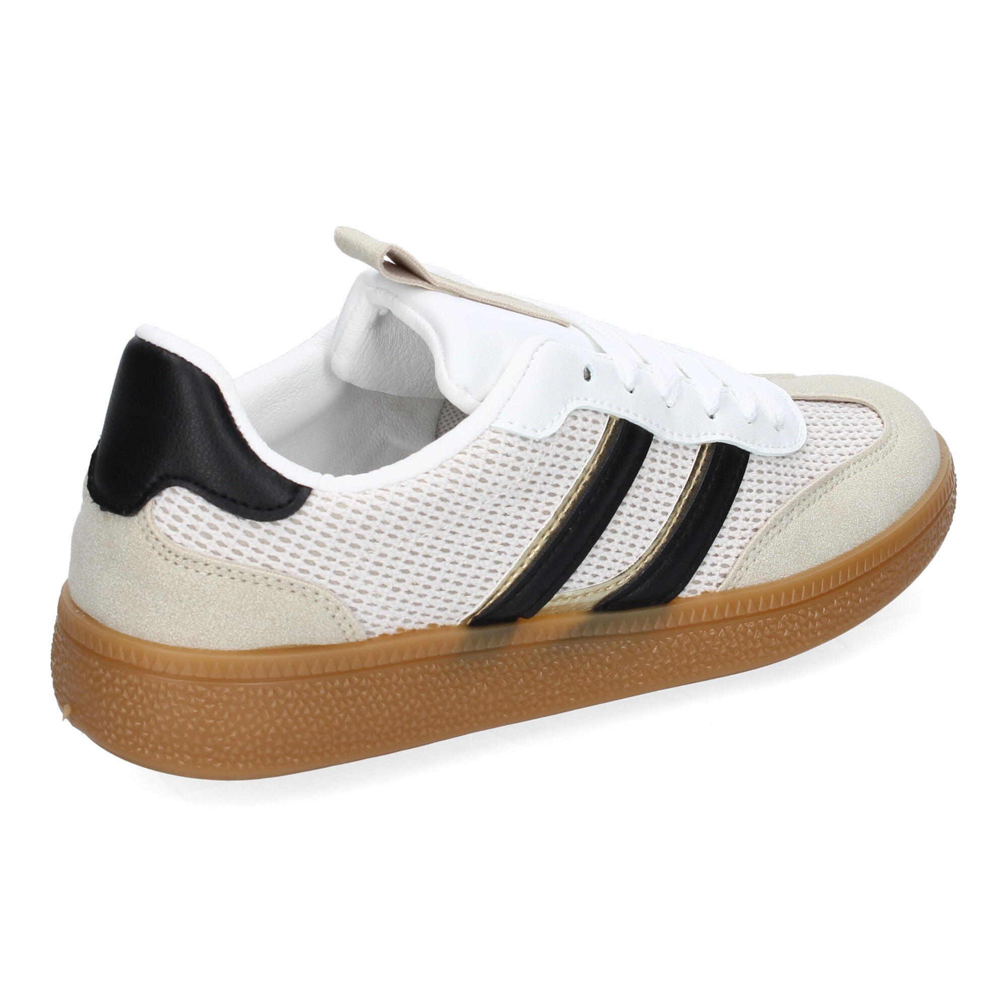Zapatillas Deportivas Casuales para Mujer Blancas Rayas Negras