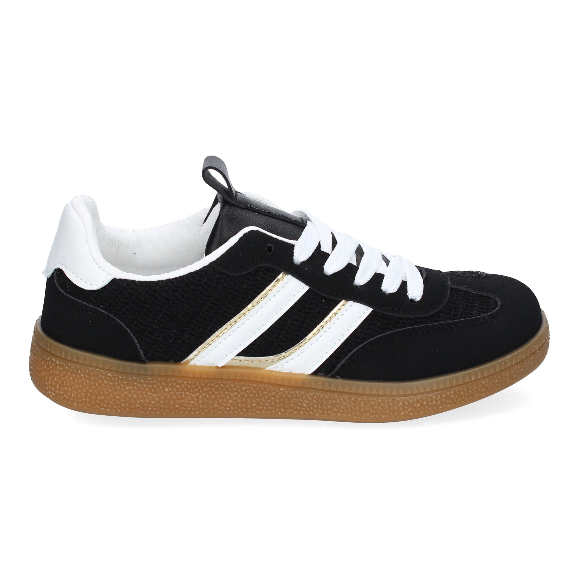 Zapatillas Deportivas Casuales para Mujer Negras Con Rayas Blancas