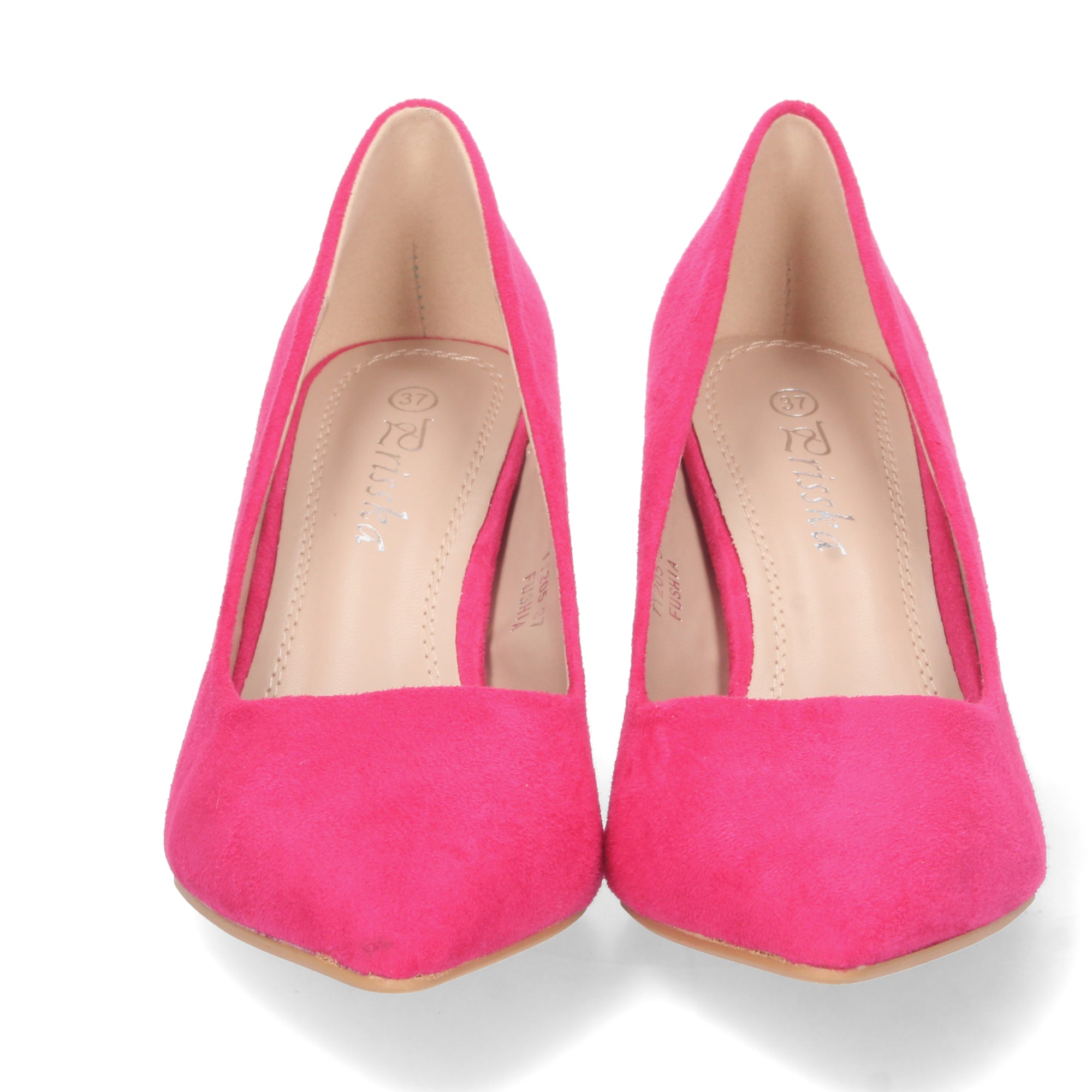 Zapato Fucsia  de Salón con Tacón Ancho Para Mujer