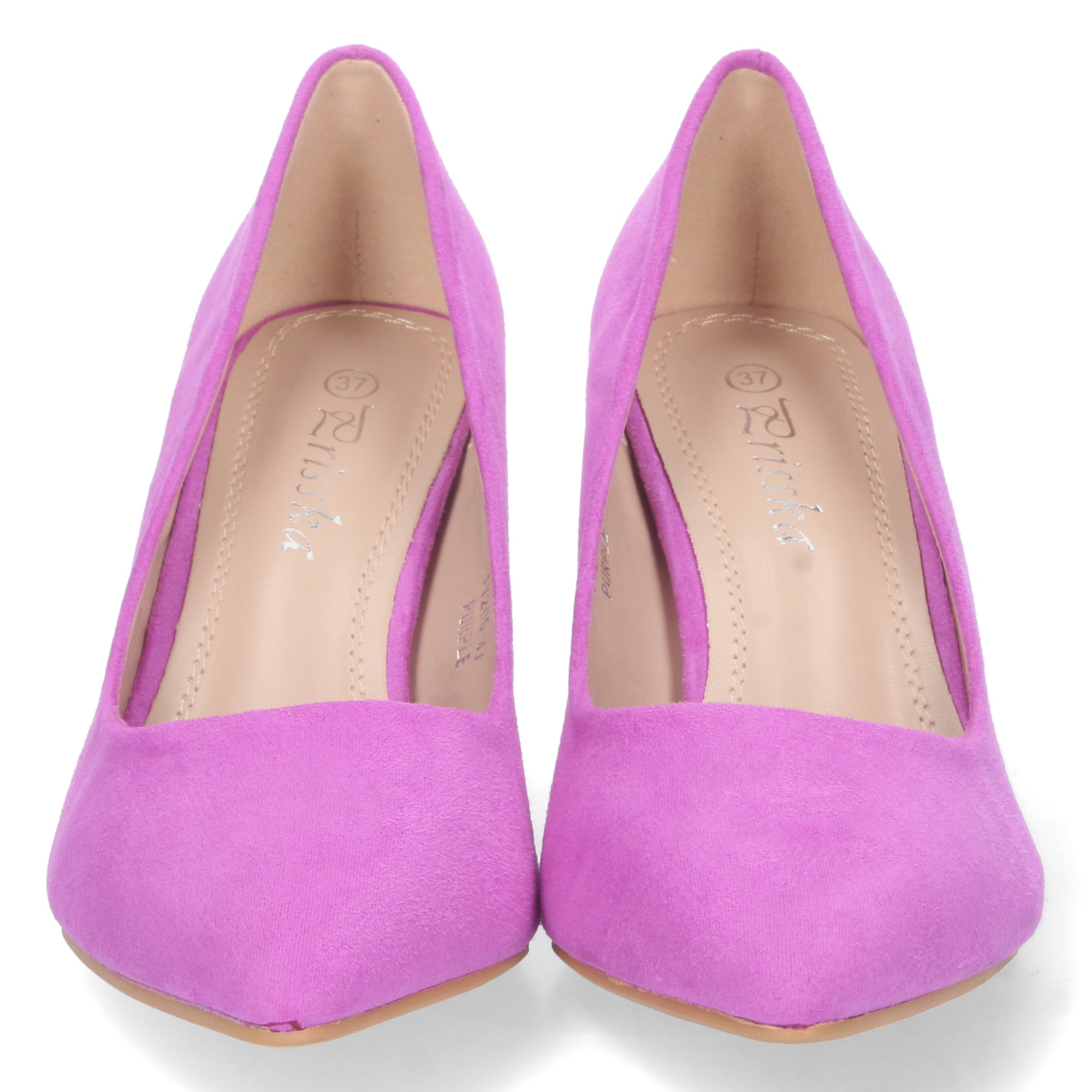 Zapato Lila  de Salón con Tacón Cuadrado Para Mujer