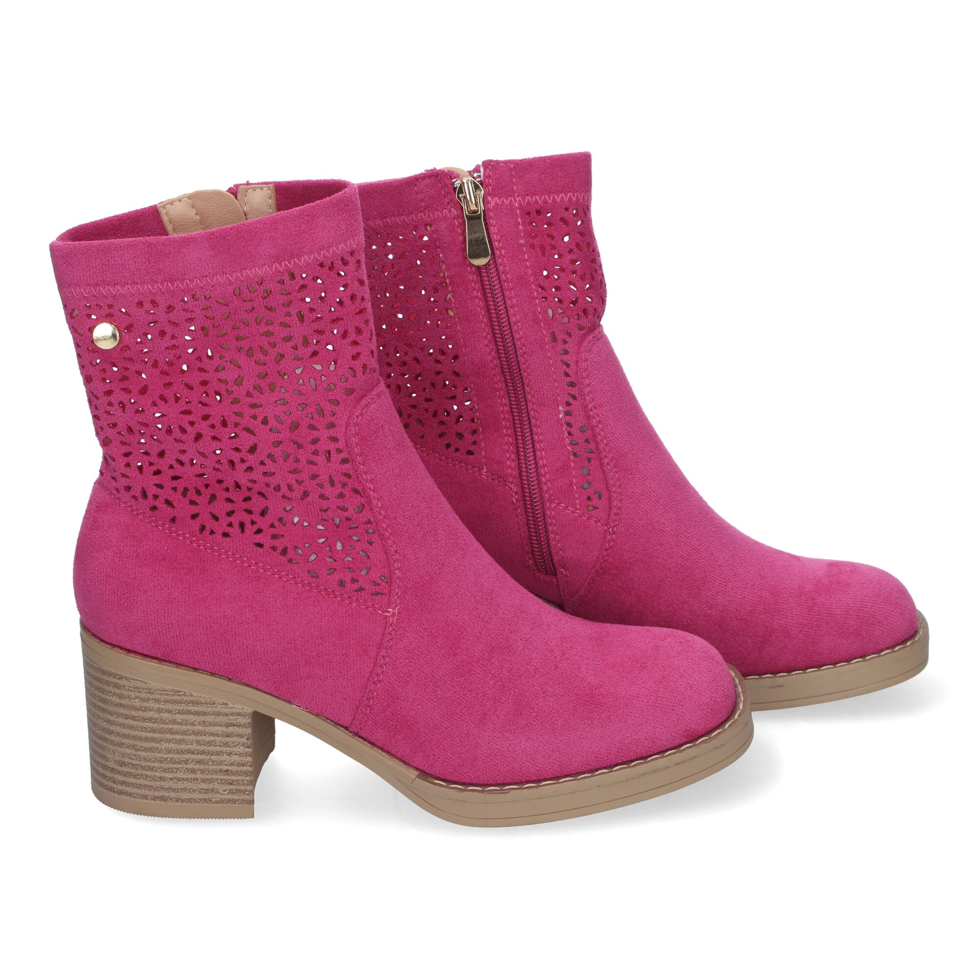 Botines Tacon Ancho Elegantes y Comodos Para Mujer