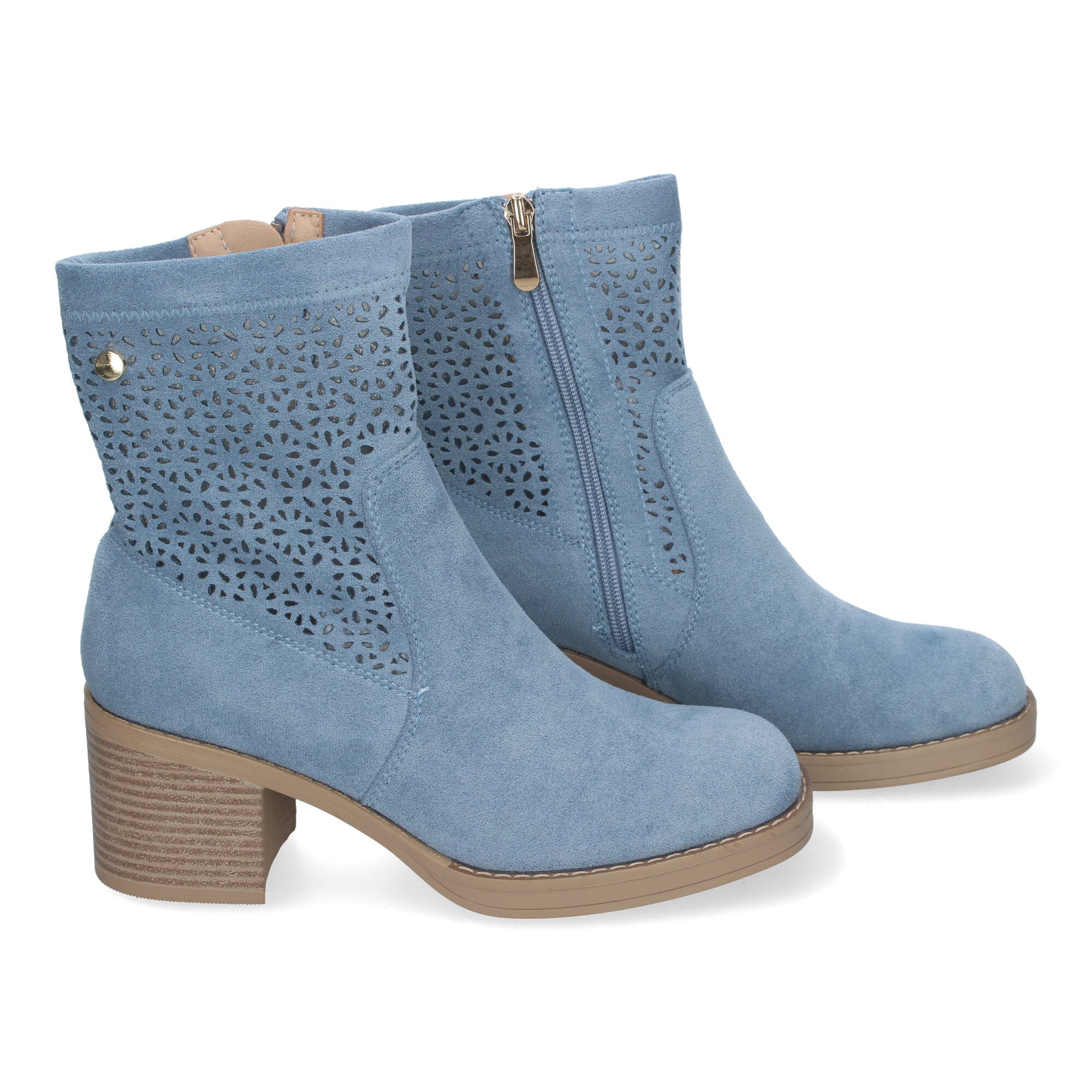 Botines Tacon Ancho Elegantes y Comodos Para Mujer