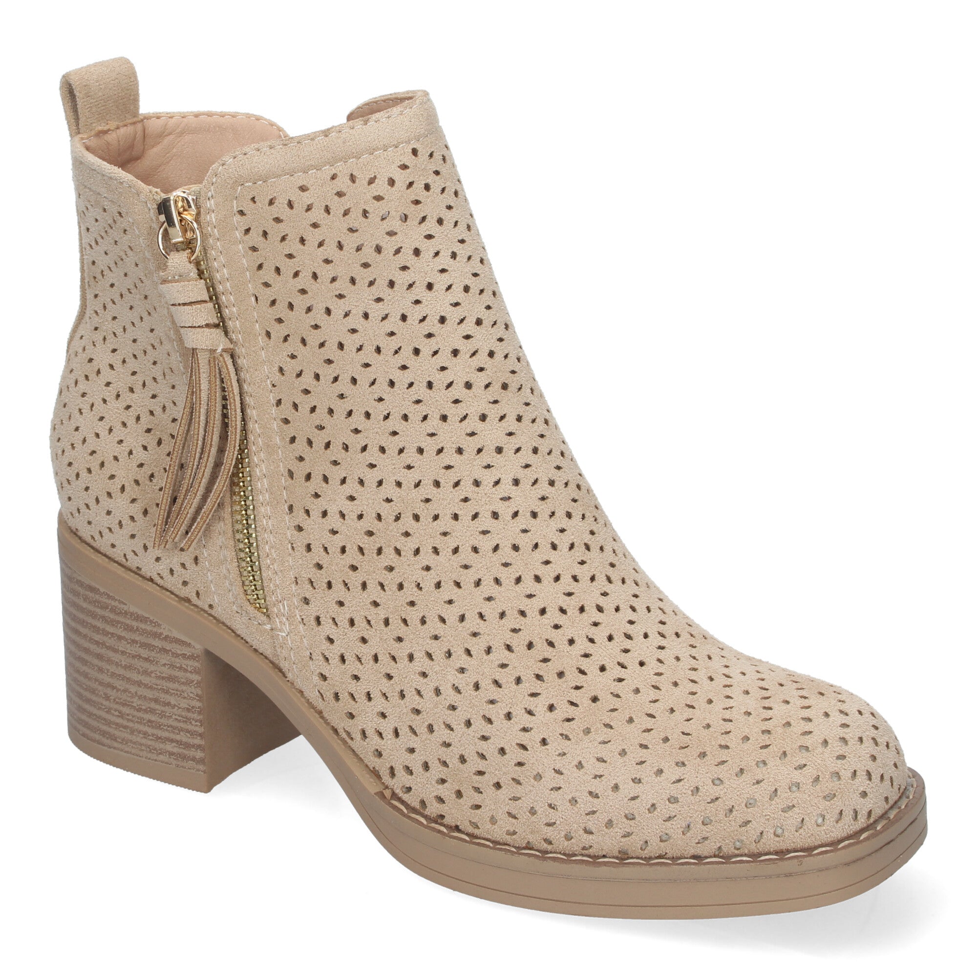 Botines  De Flecos ,Tacon Ancho Elegantes y Comodos Para Mujer