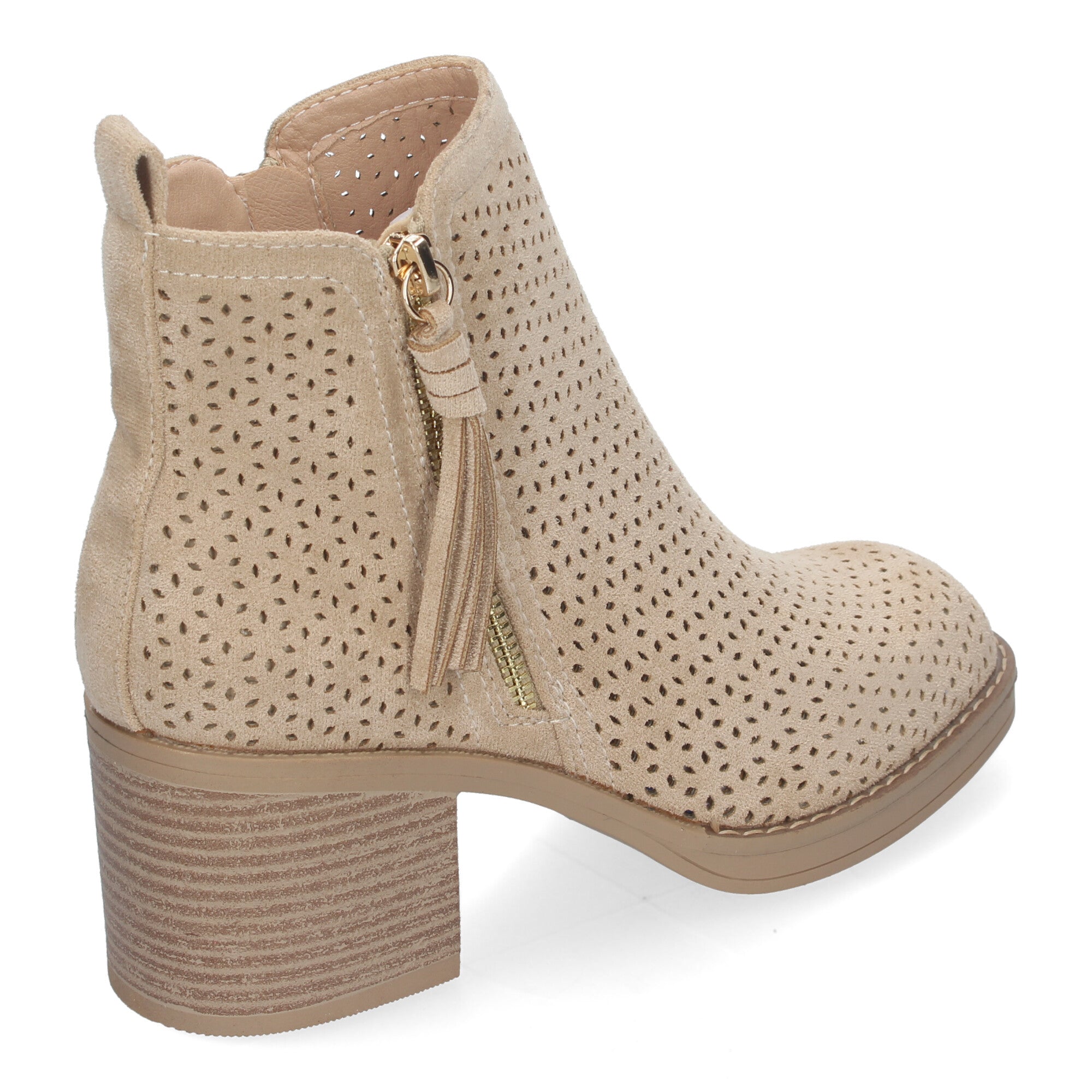 Botines  De Flecos ,Tacon Ancho Elegantes y Comodos Para Mujer