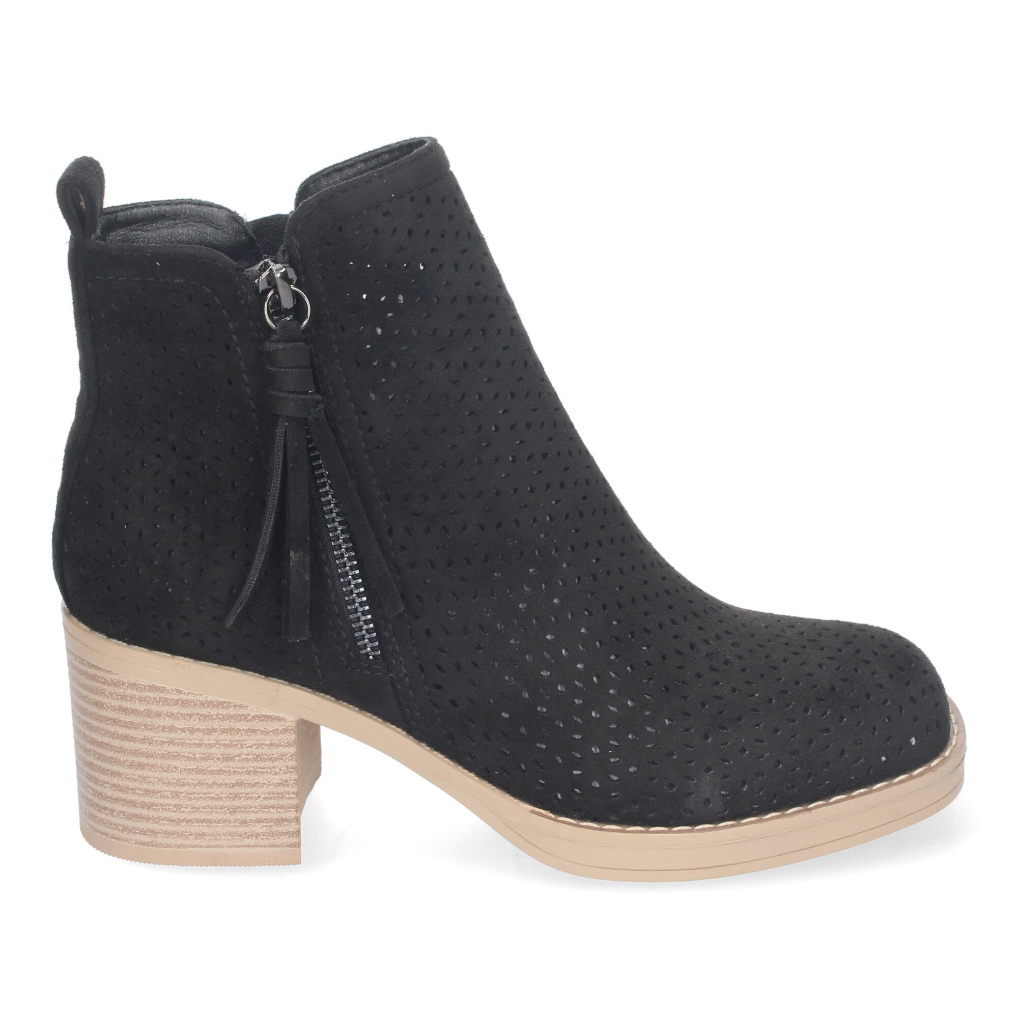 Botines negros con tacón ancho
