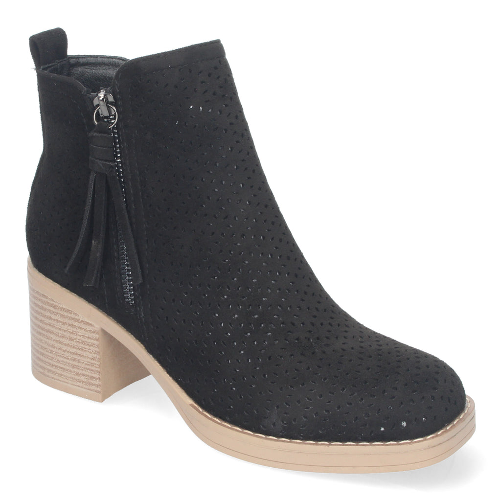 Botines negros con tacón ancho