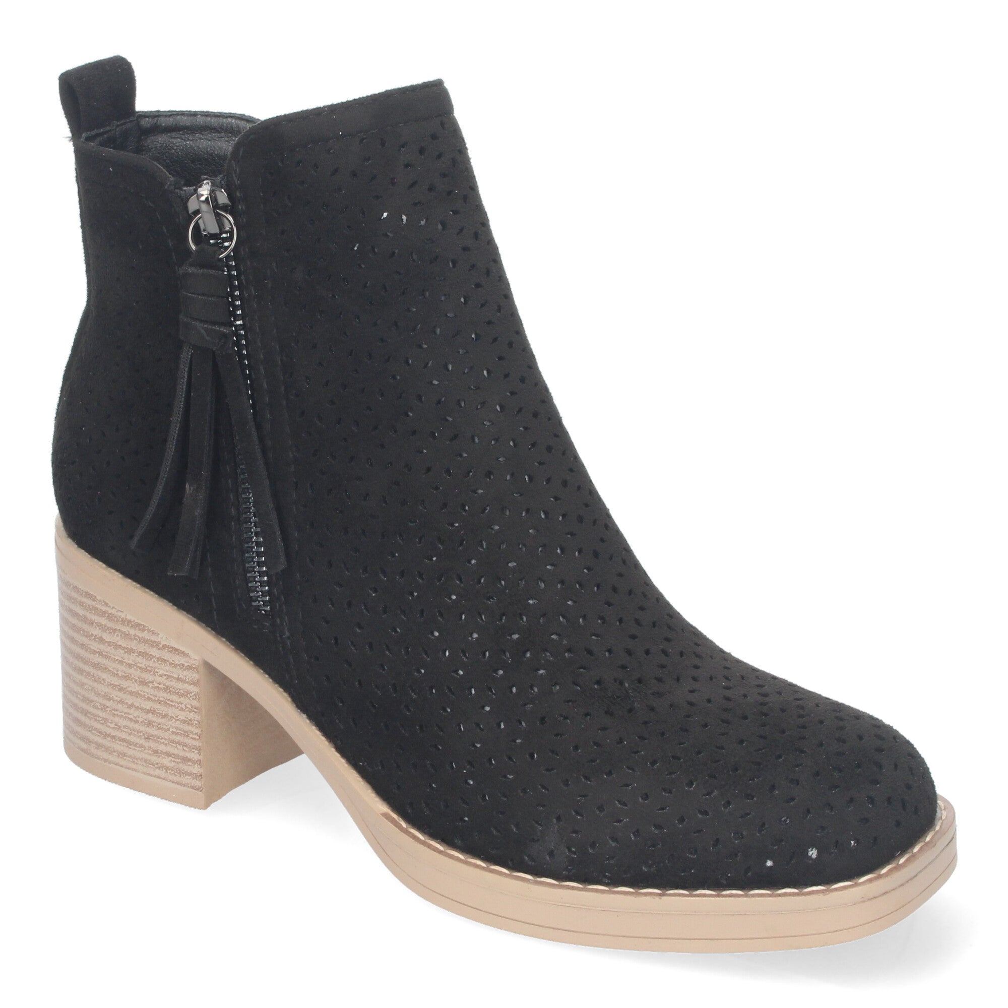 Botines negros con tacón ancho