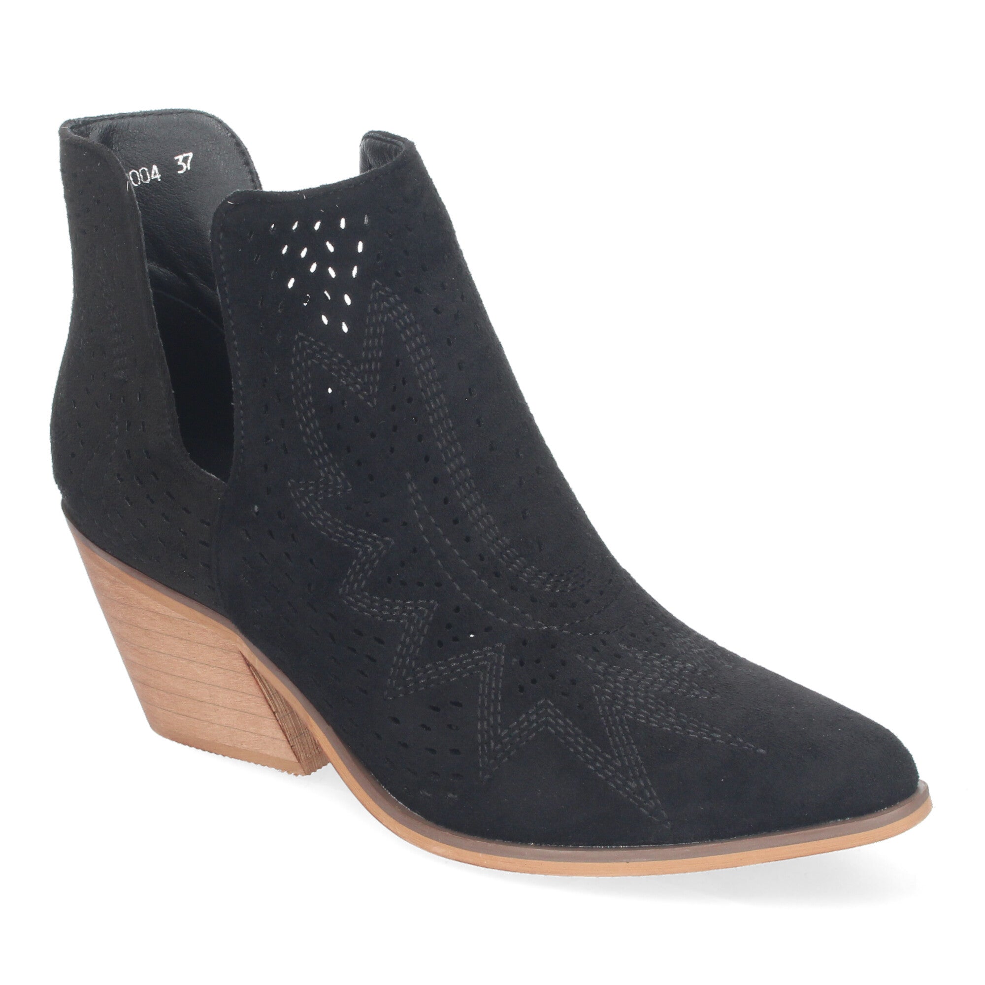 Botin negro perforado