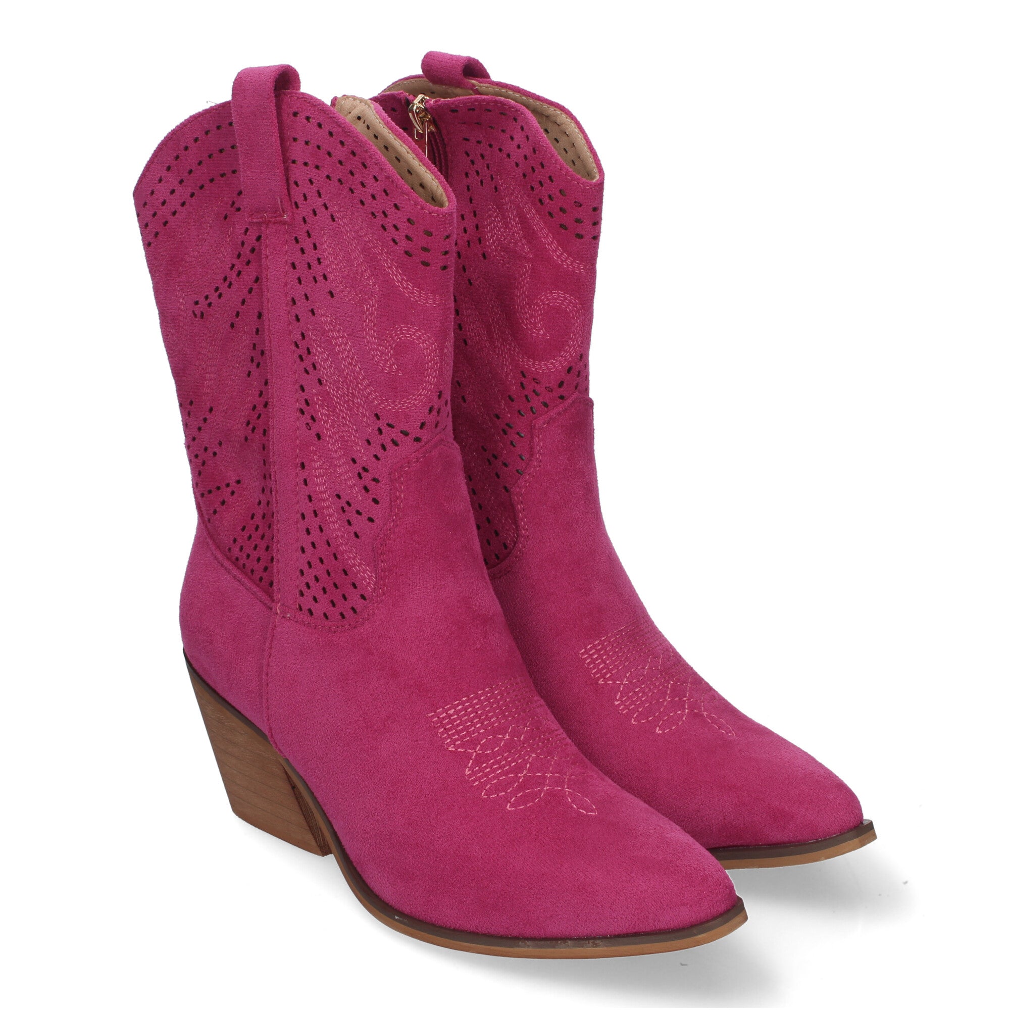Botin fucsia estilo vaquero