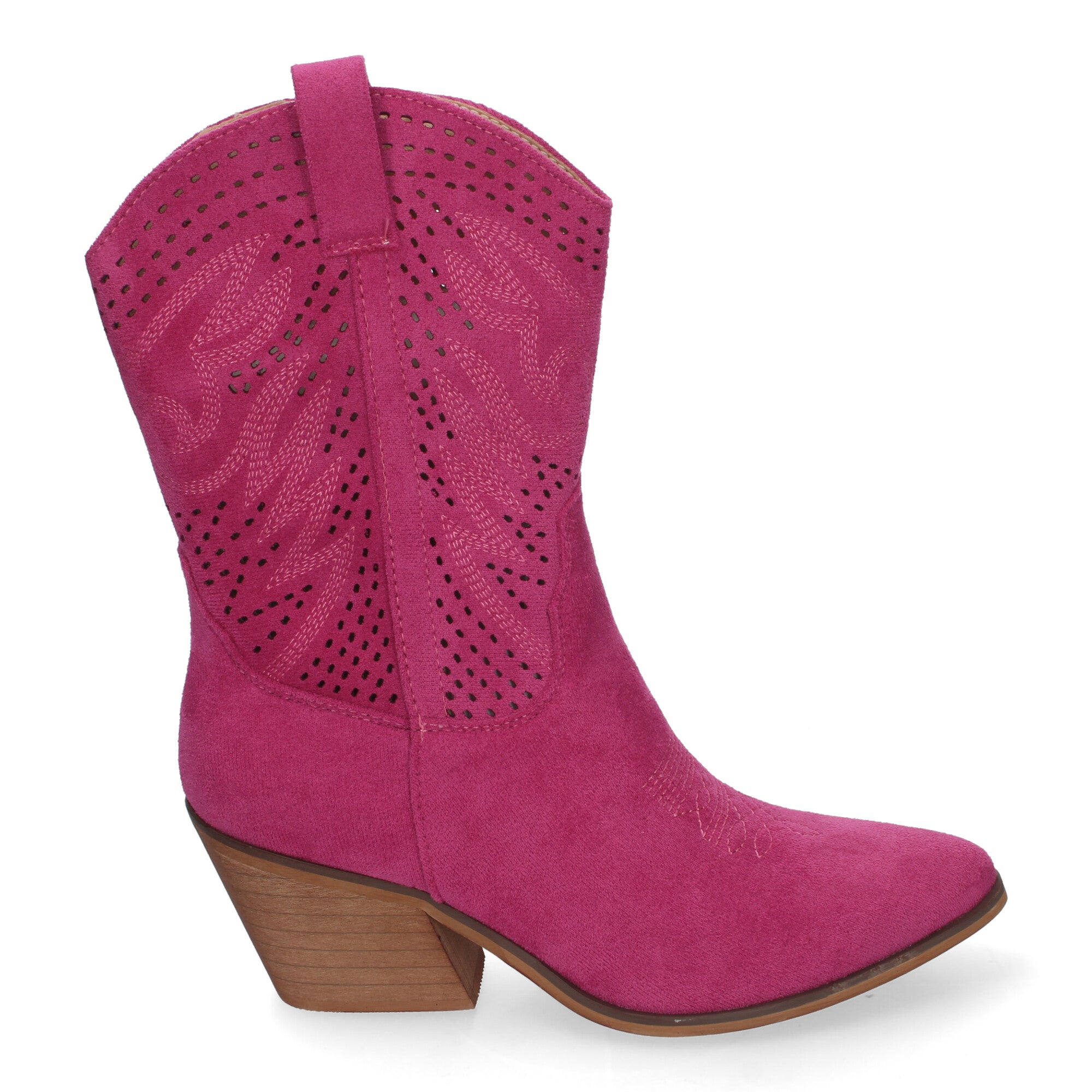 Botin fucsia estilo vaquero