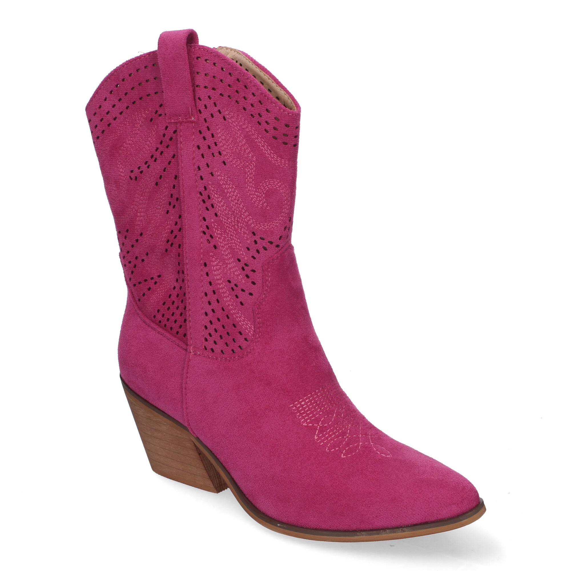 Botin fucsia estilo vaquero