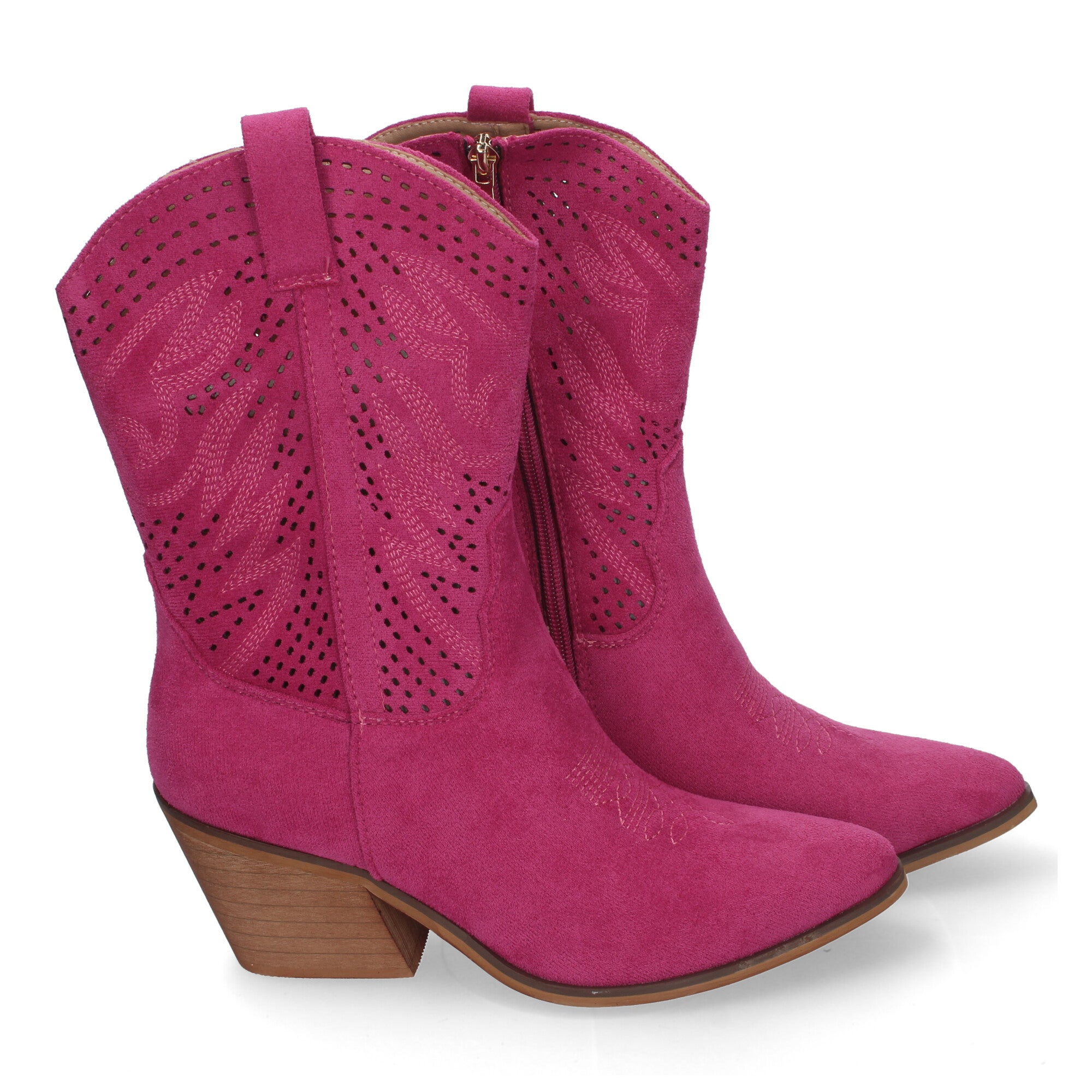 Botin fucsia estilo vaquero