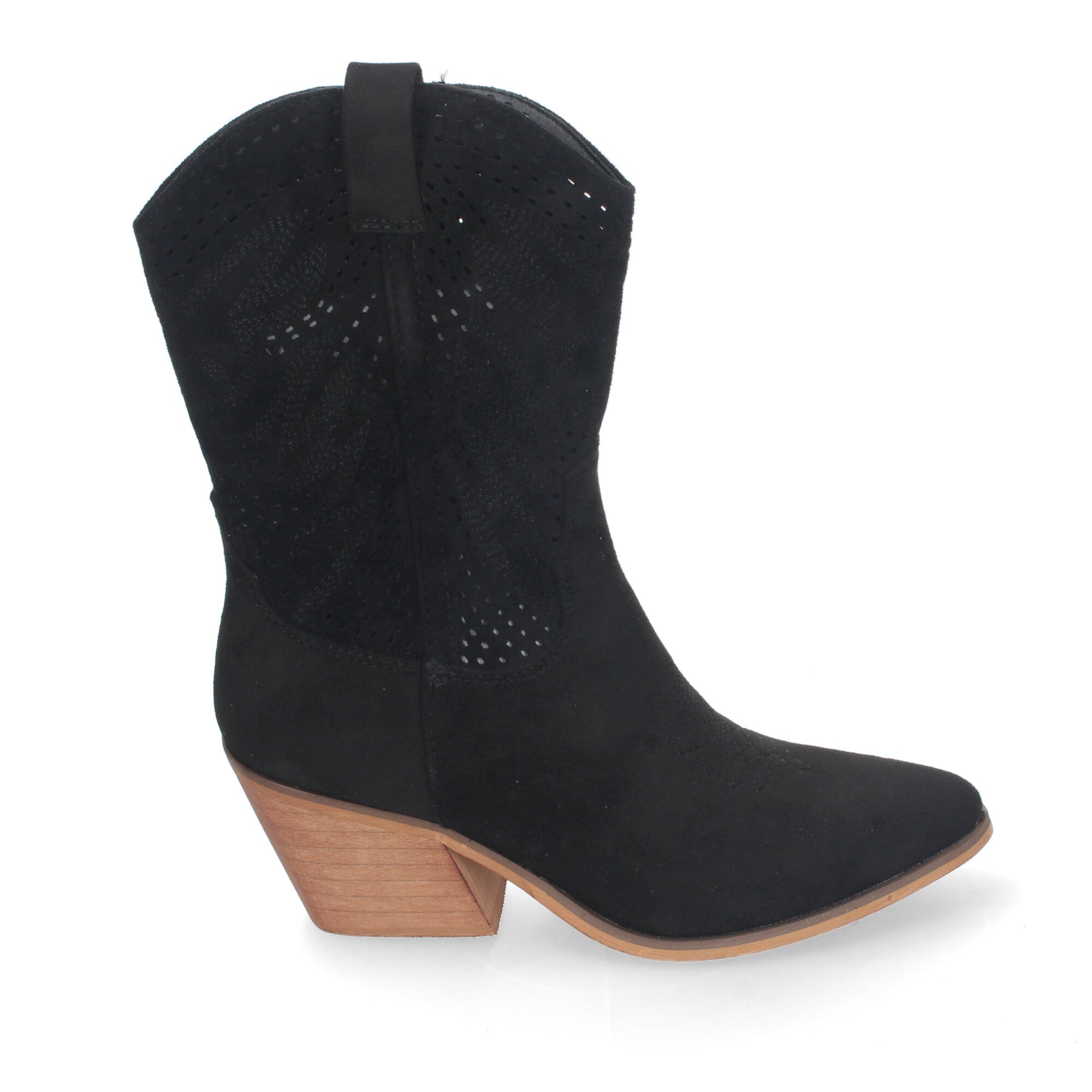 Botin negro estilo vaquero