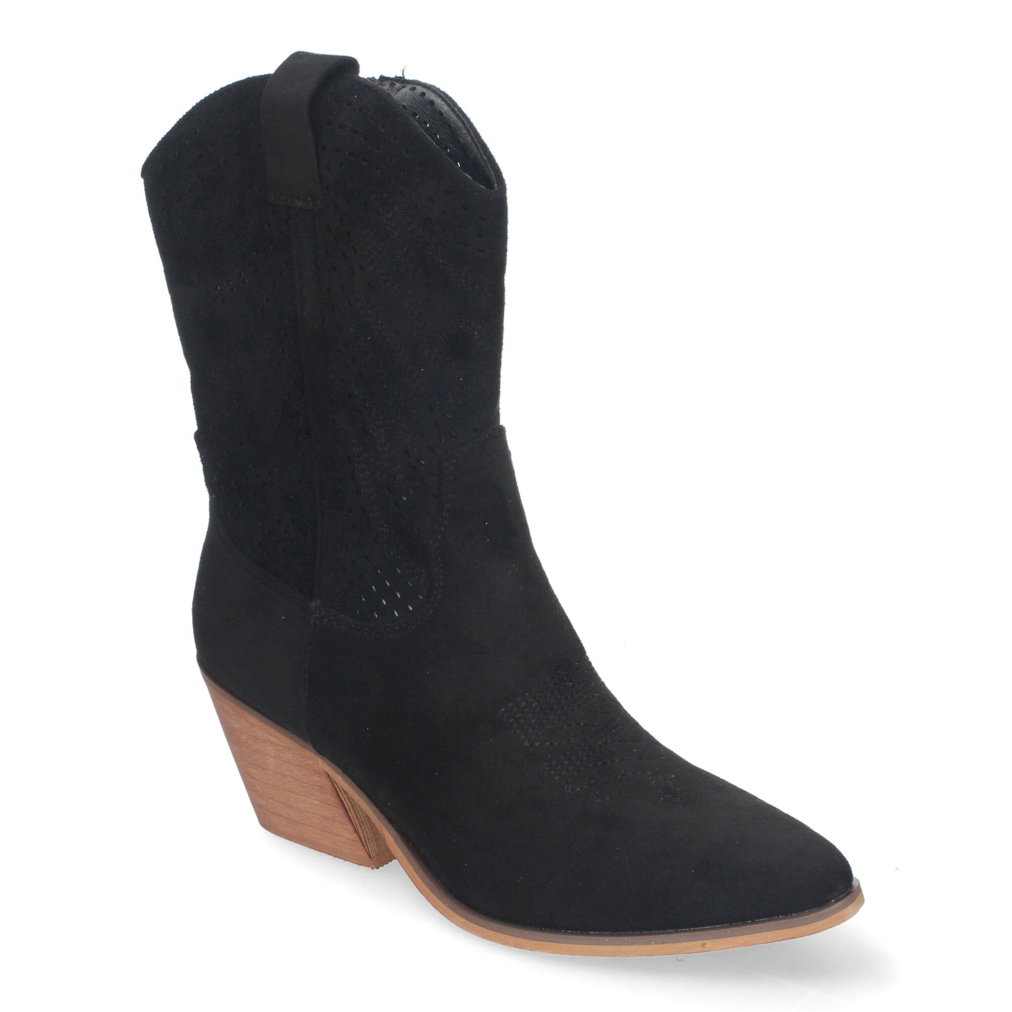 Botin negro estilo vaquero