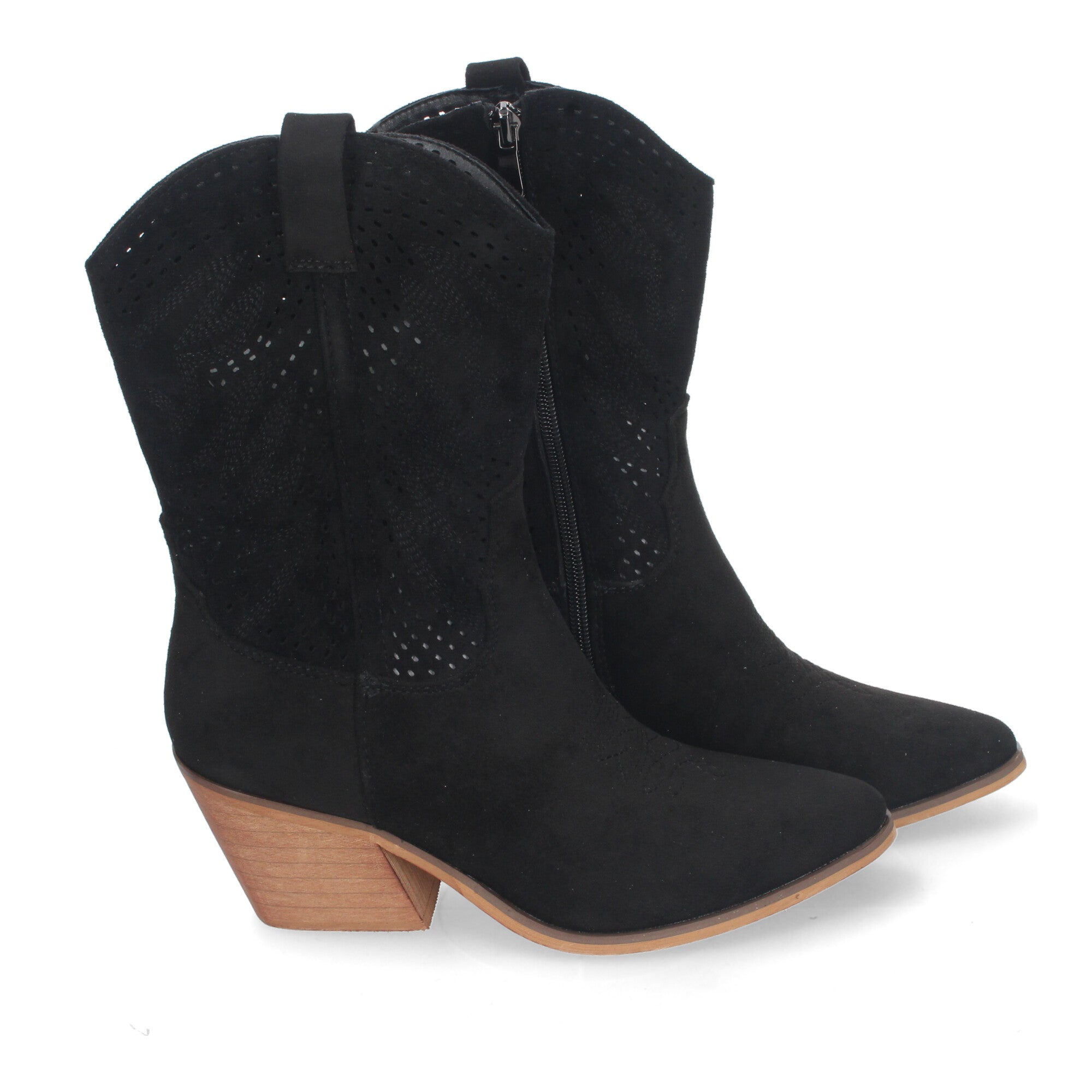 Botin negro estilo vaquero