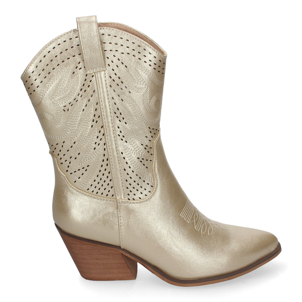 Botin oro estilo vaquero