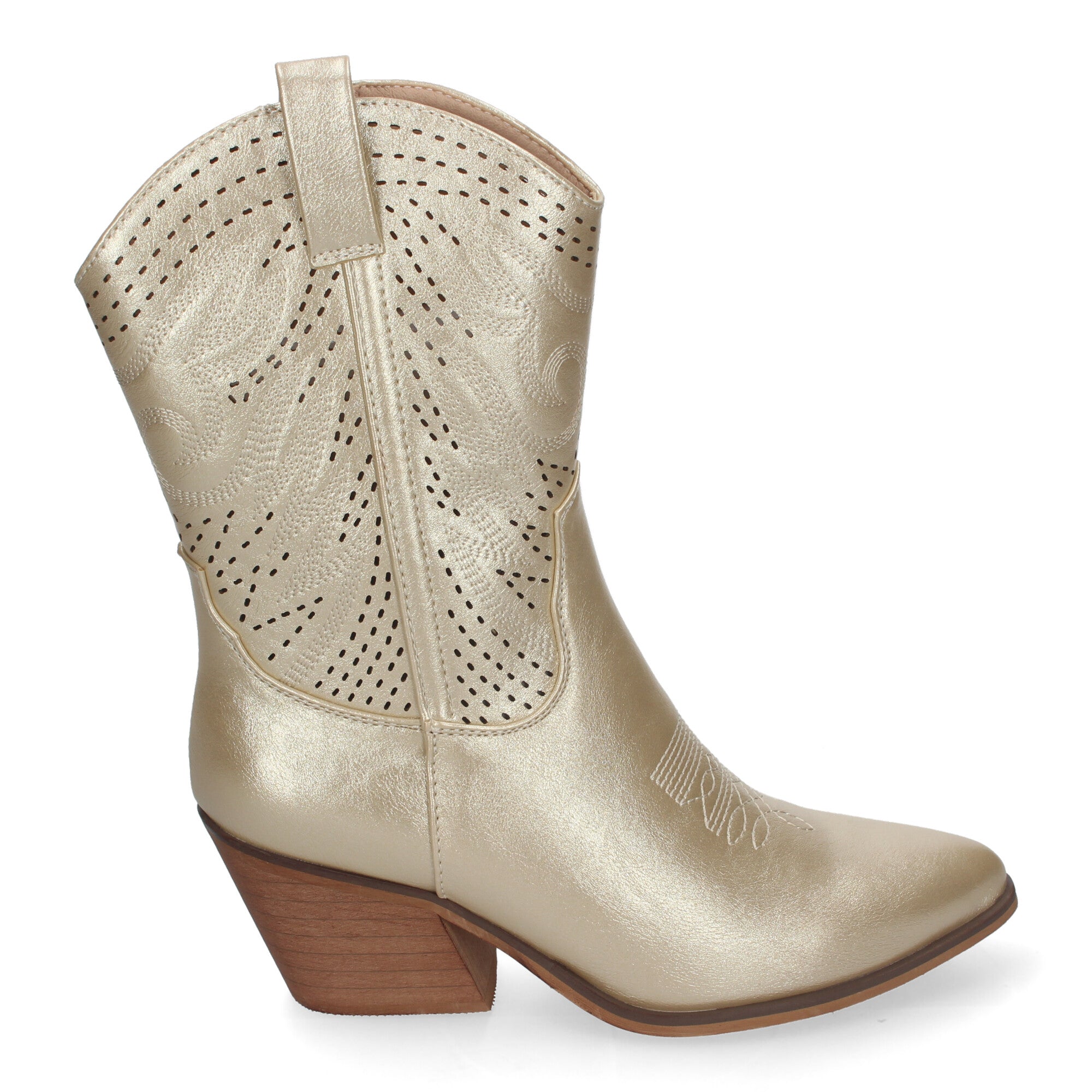 Botin oro estilo vaquero