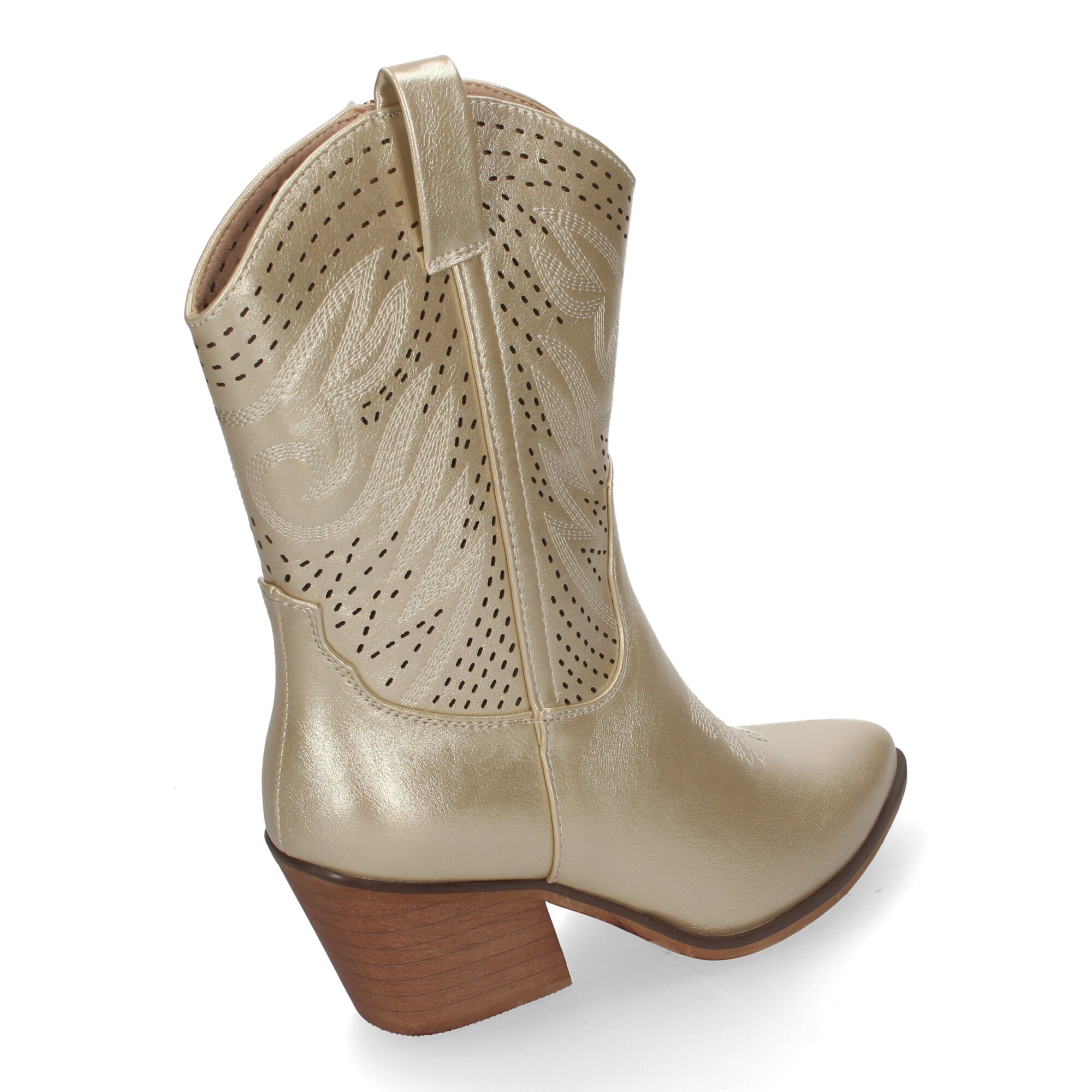 Botin oro estilo vaquero