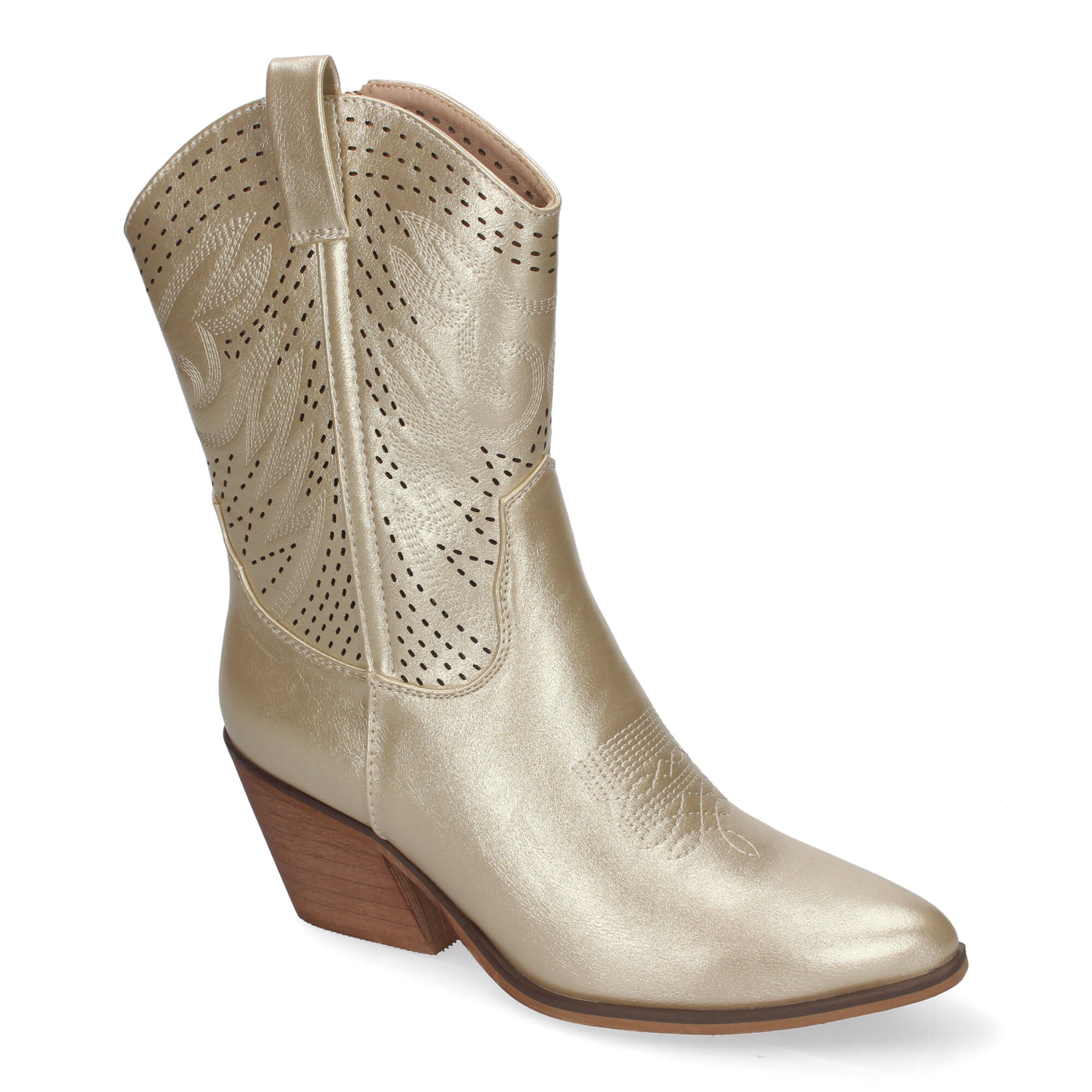 Botin oro estilo vaquero